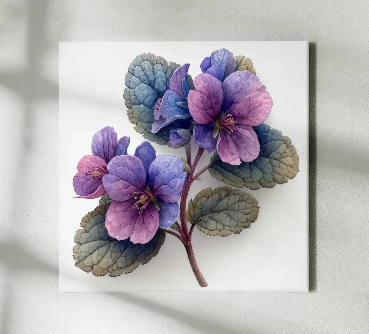 Lamium bloem 2 canvas met Baklijst van Bold Blooms