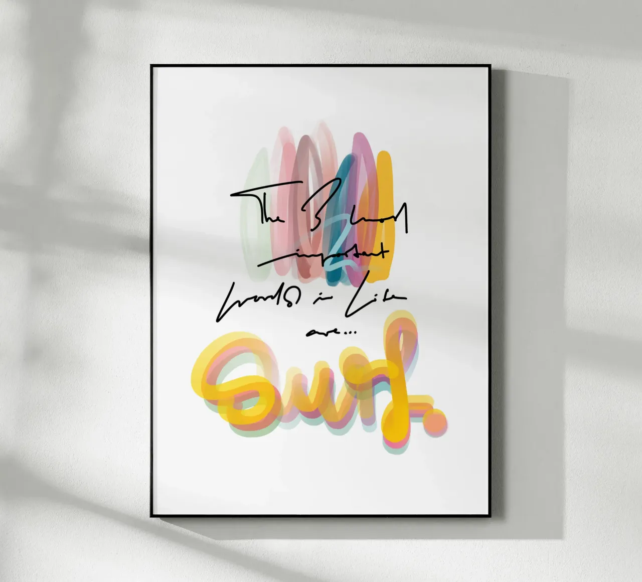 The 3 most important words in life are... plexiglass da LIMITED EDITION LETTERS