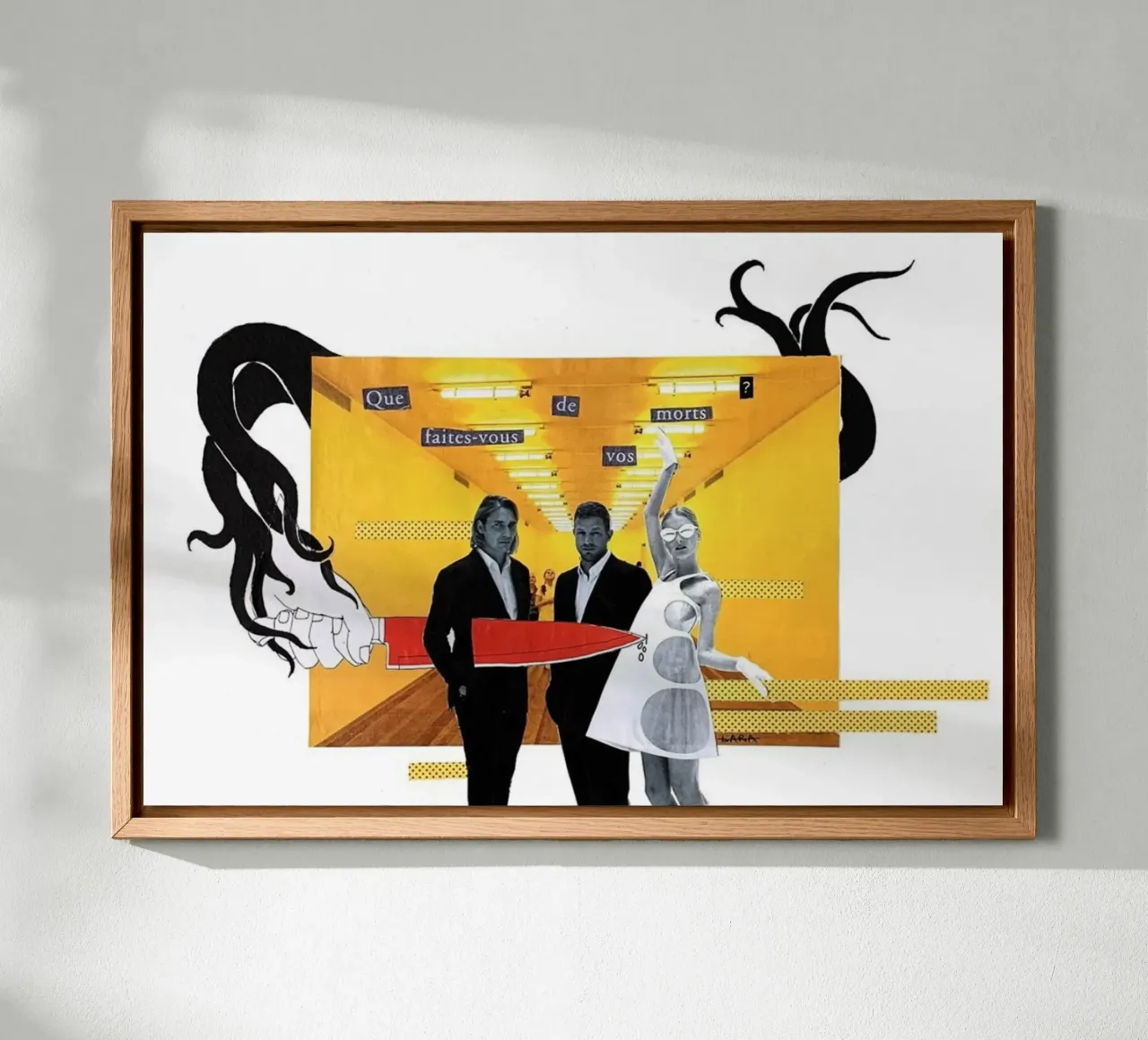 Collage - Print canvas met Baklijst van Laratatouille Design