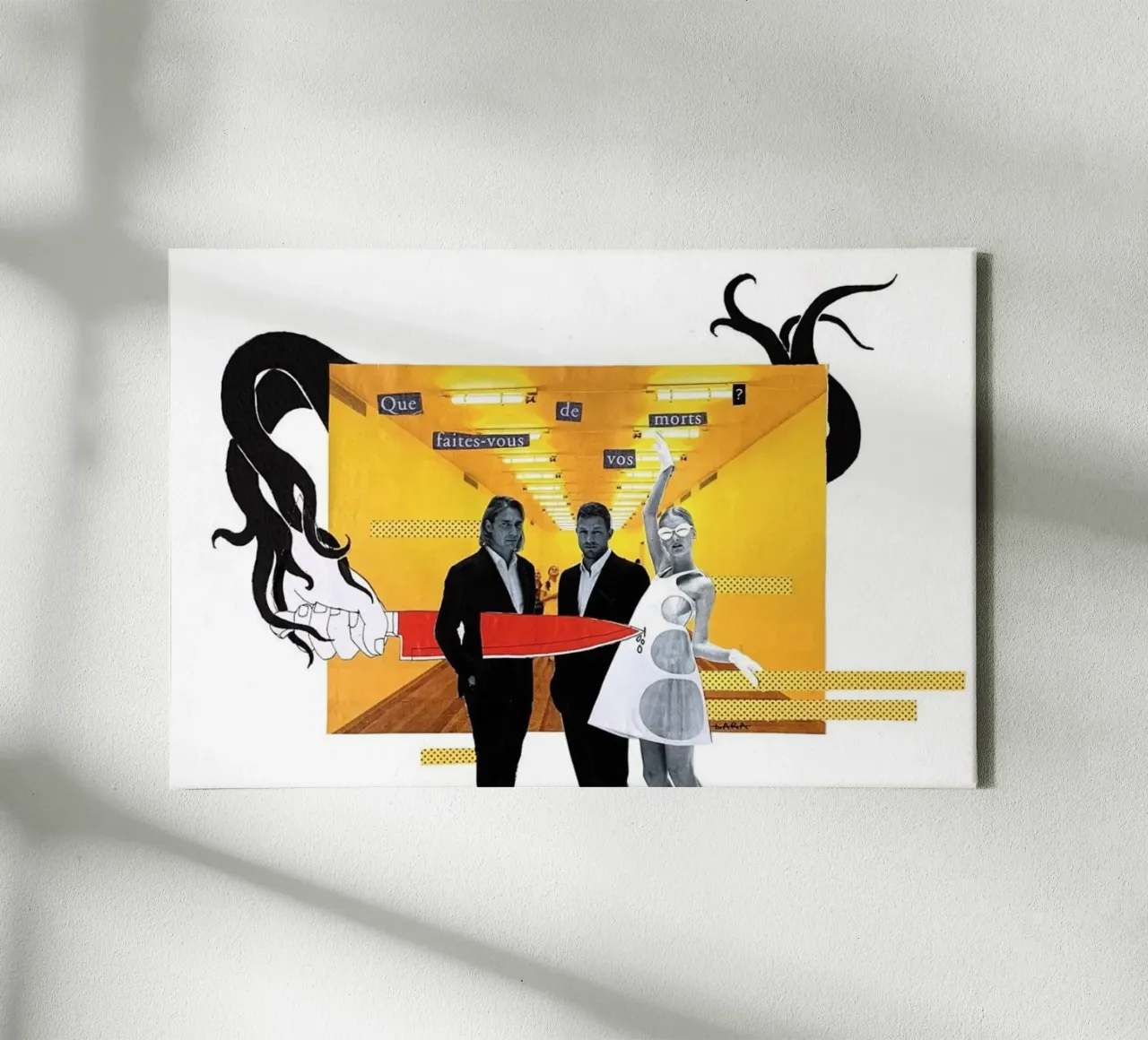 Collage - Print canvas met Baklijst van Laratatouille Design