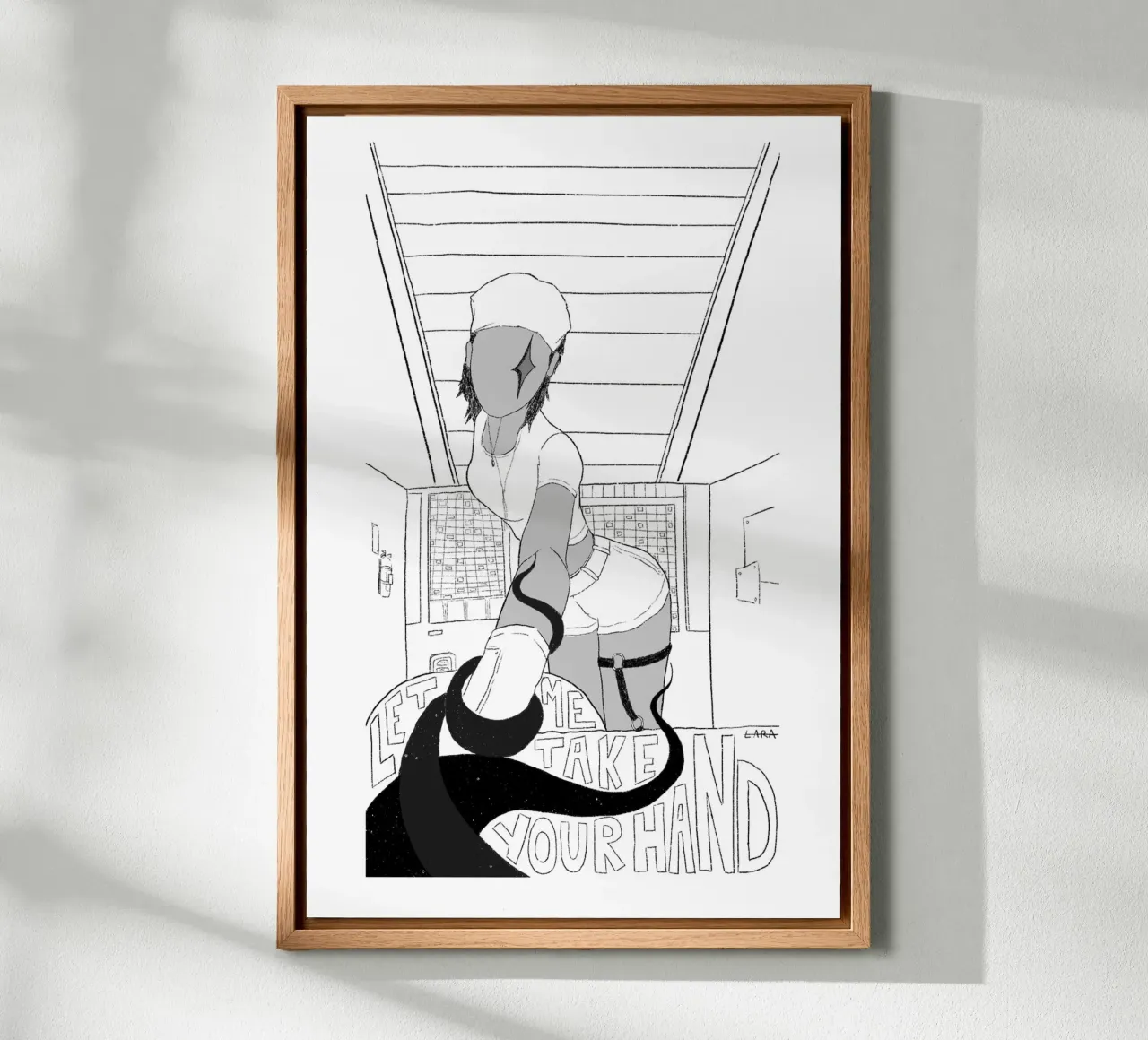 Take your hand canvas with Floater frame by Laratatouille Design