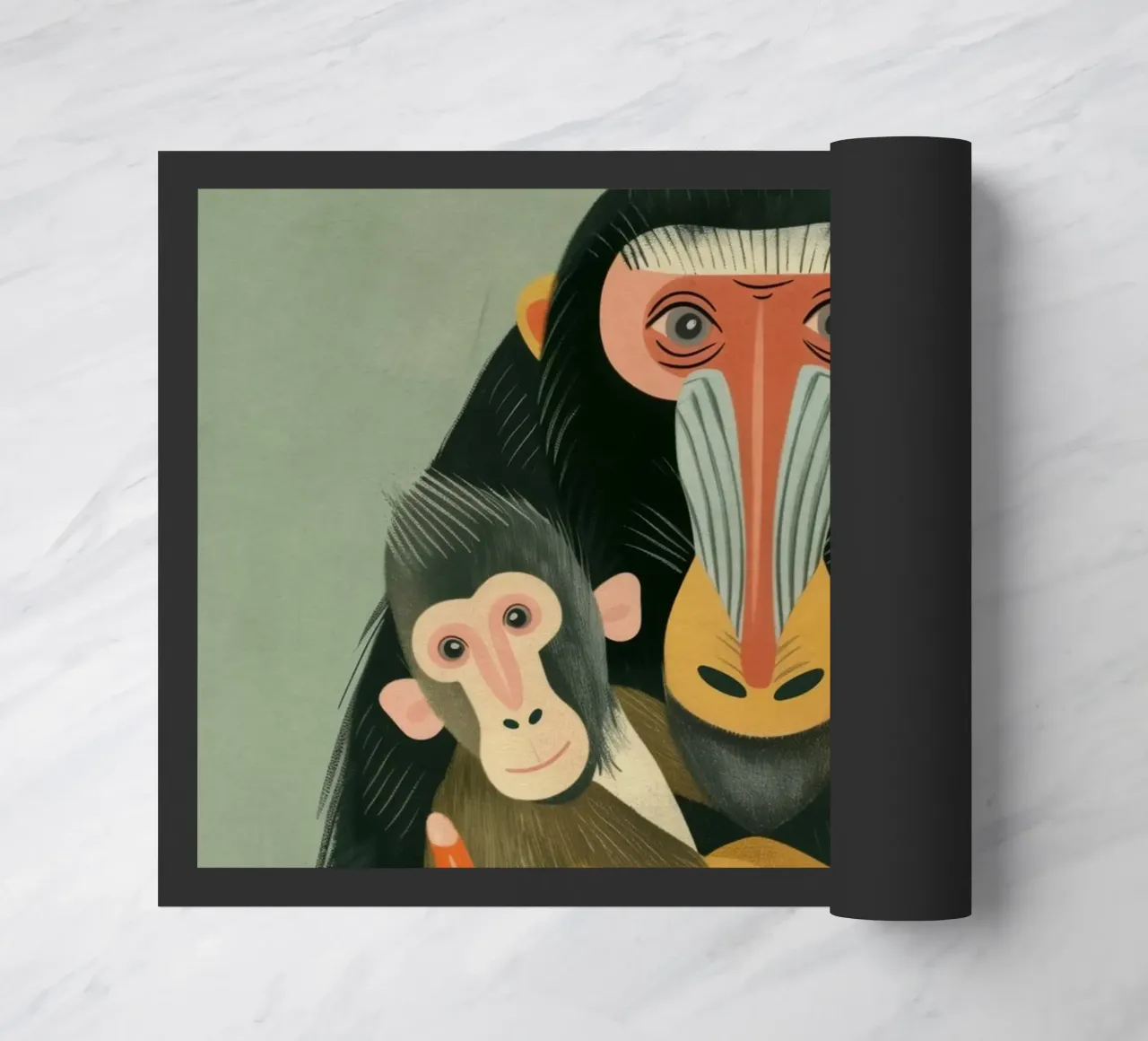Boho Nursery 19 Baboon zerbino da Boho Print Collection