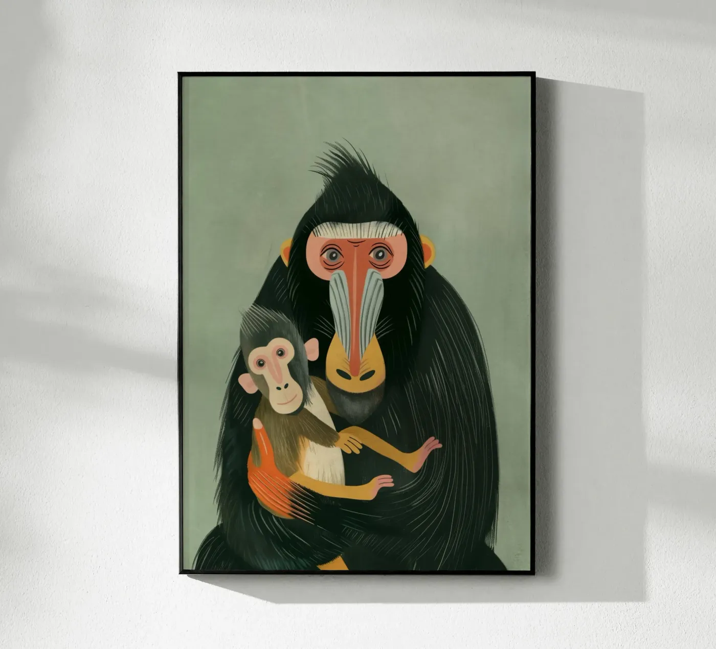 Boho Nursery 19 Baboon plexiglass da Boho Print Collection