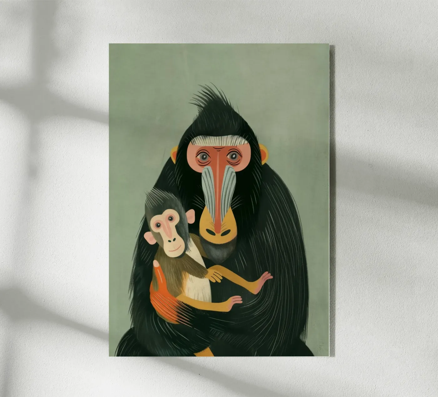 Boho Nursery 19 Baboon plexiglass da Boho Print Collection