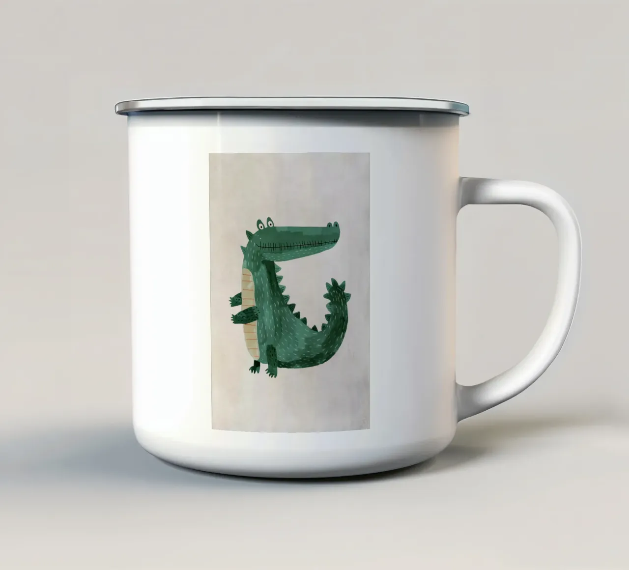 Boho Nursery 19 Crocodile tazza in smalto da Boho Print Collection