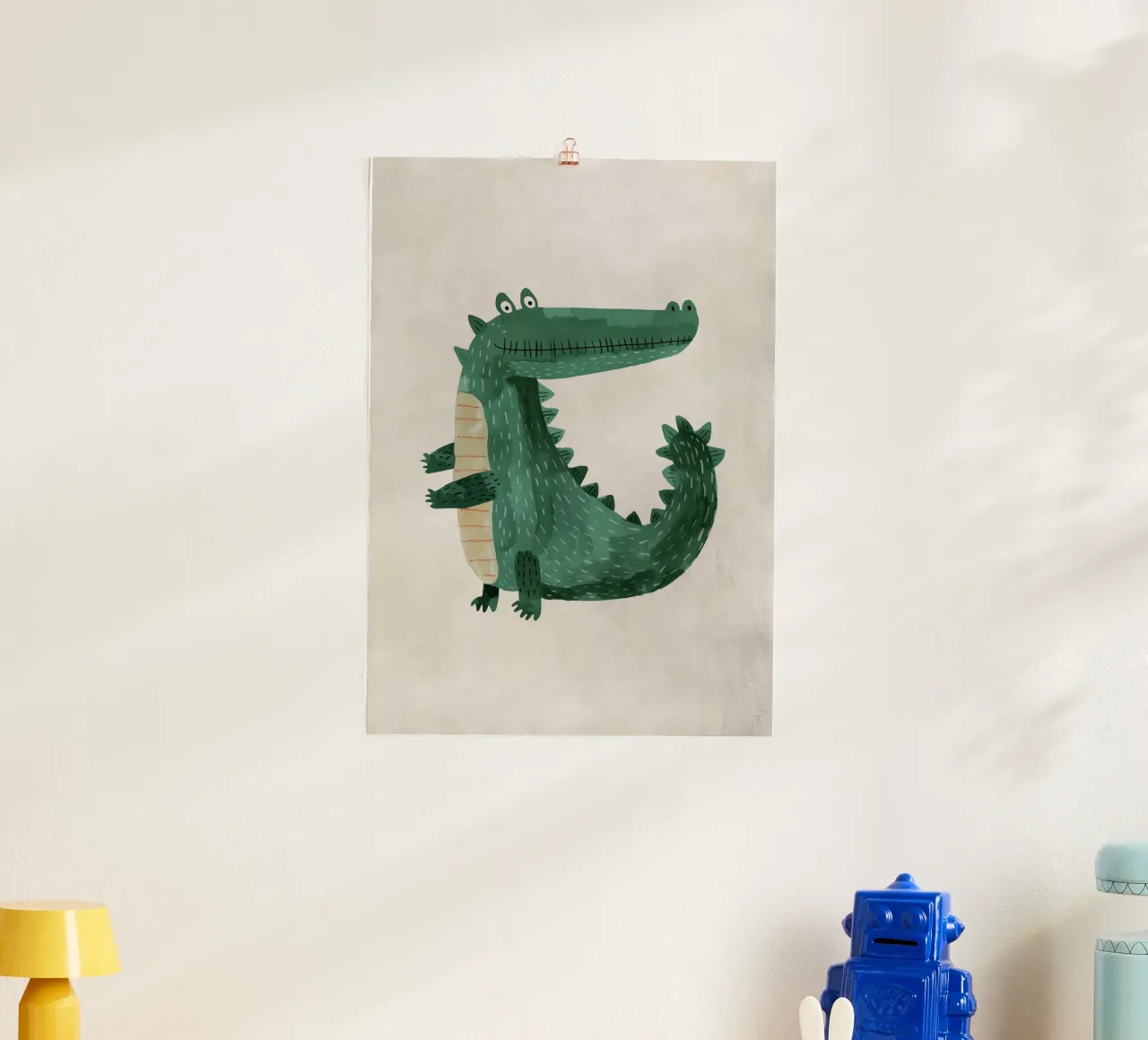 Boho Nursery 19 Crocodile poster da Boho Print Collection