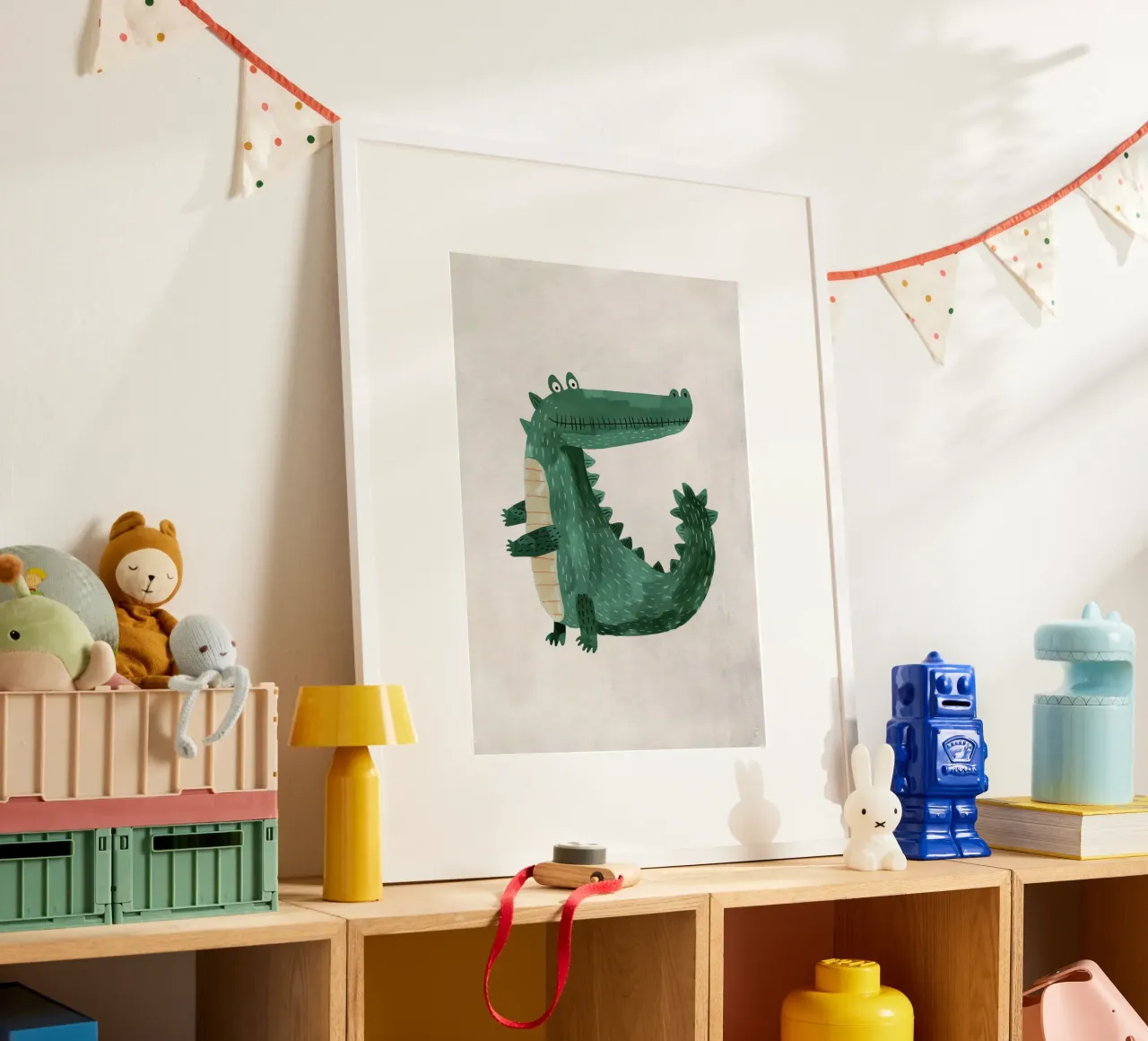 Boho Nursery 19 Crocodile poster da Boho Print Collection