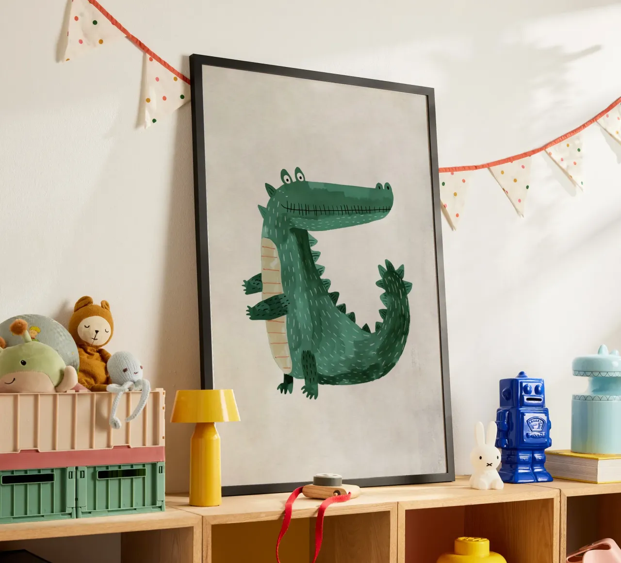 Boho Nursery 19 Crocodile poster da Boho Print Collection