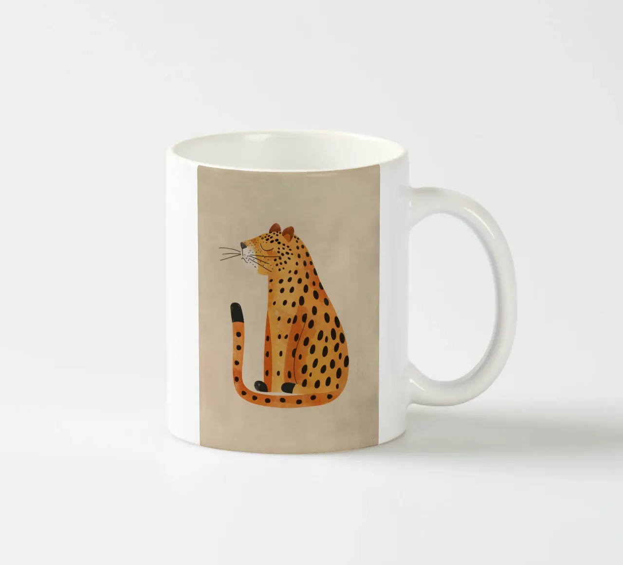 Boho Nursery 19 Leopard Keramik Tasse von Boho Print Collection