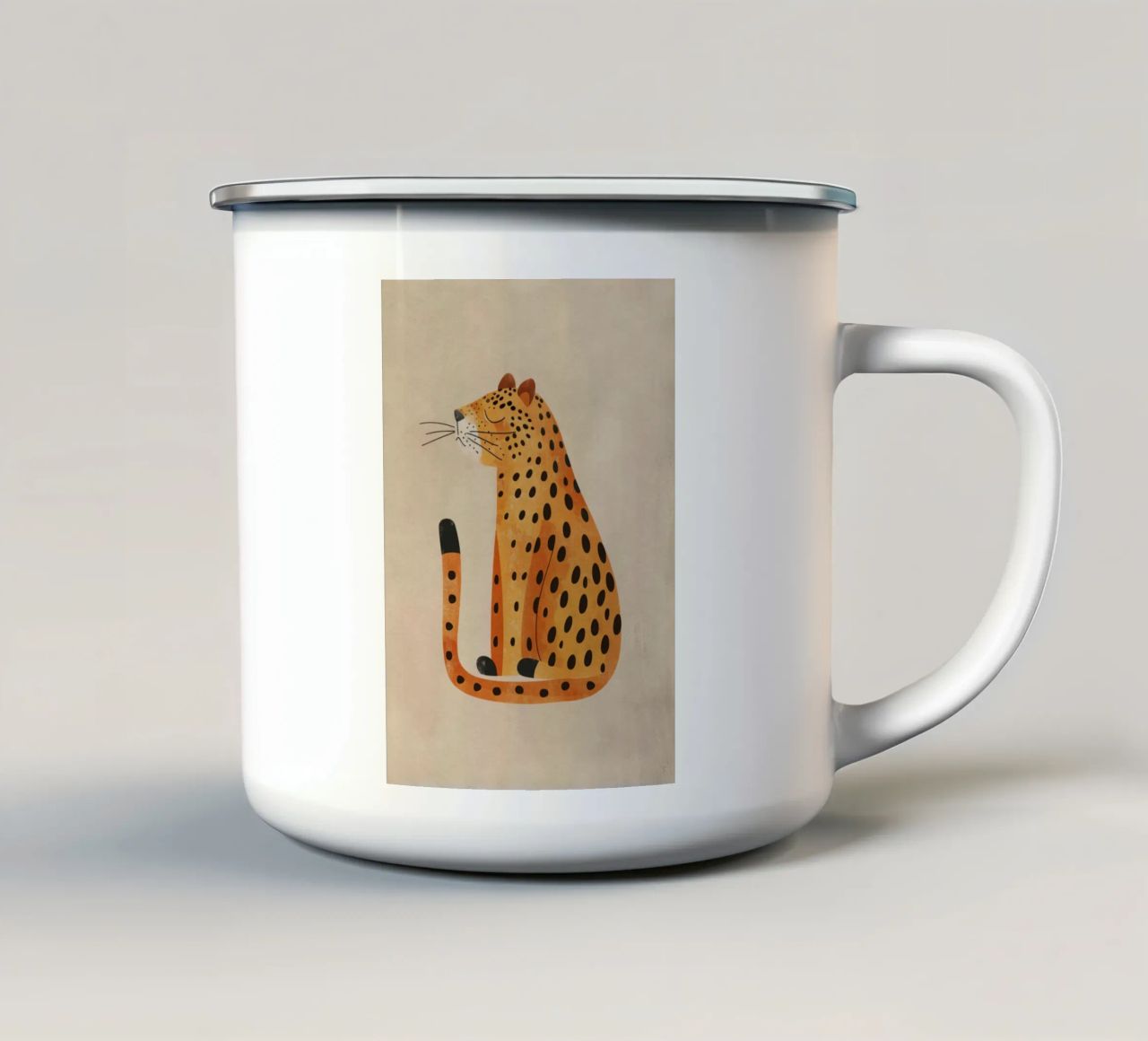 Boho Nursery 19 Leopard tazza in smalto da Boho Print Collection