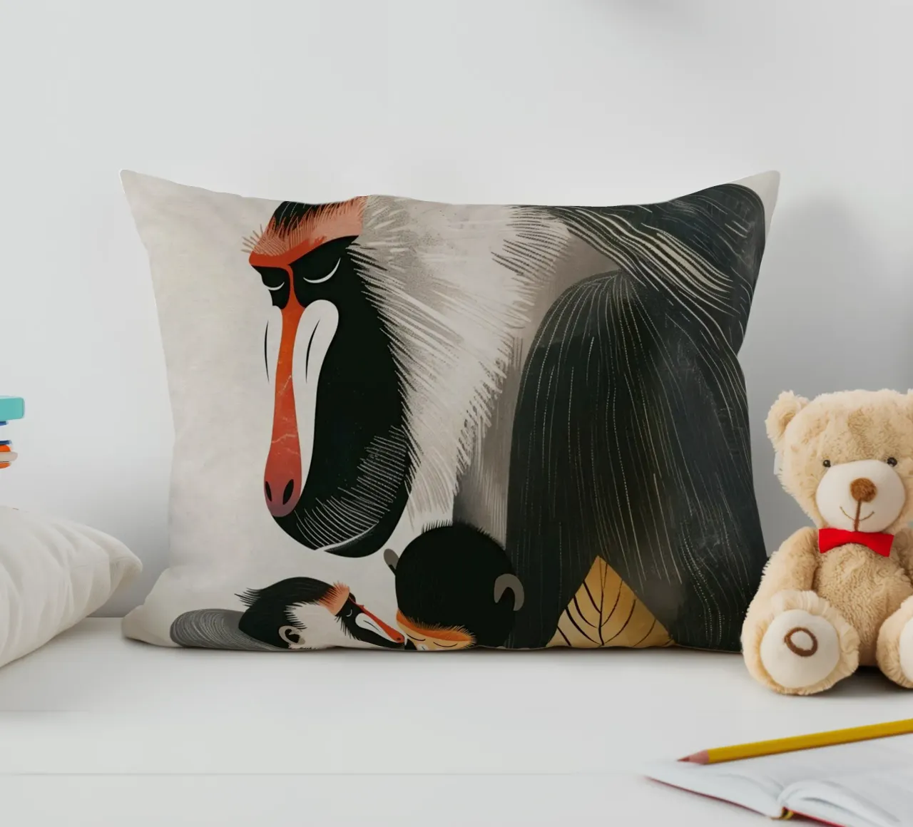 Boho Nursery 20 Baboon cuscino da Boho Print Collection