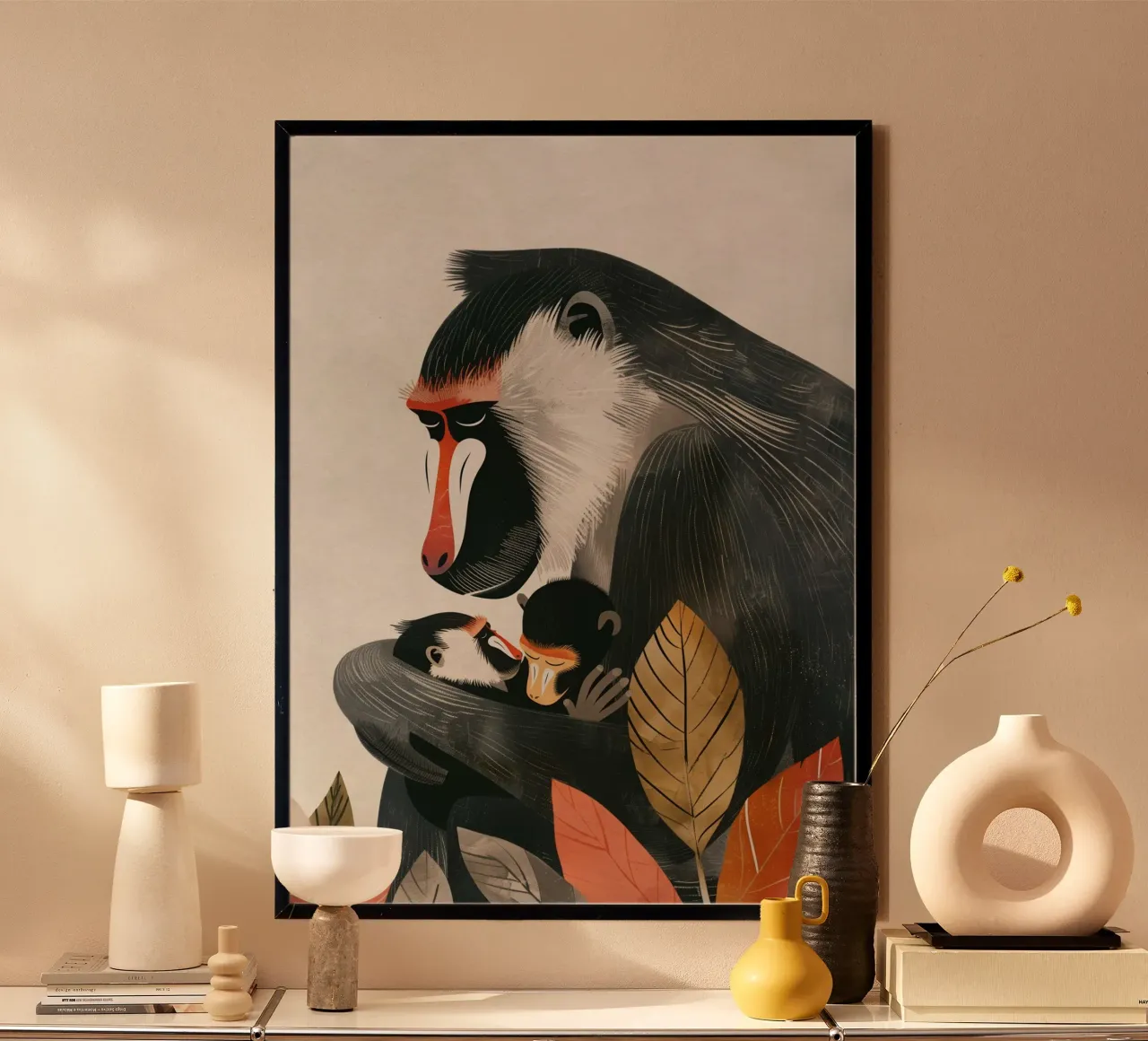 Boho Nursery 20 Baboon poster da Boho Print Collection