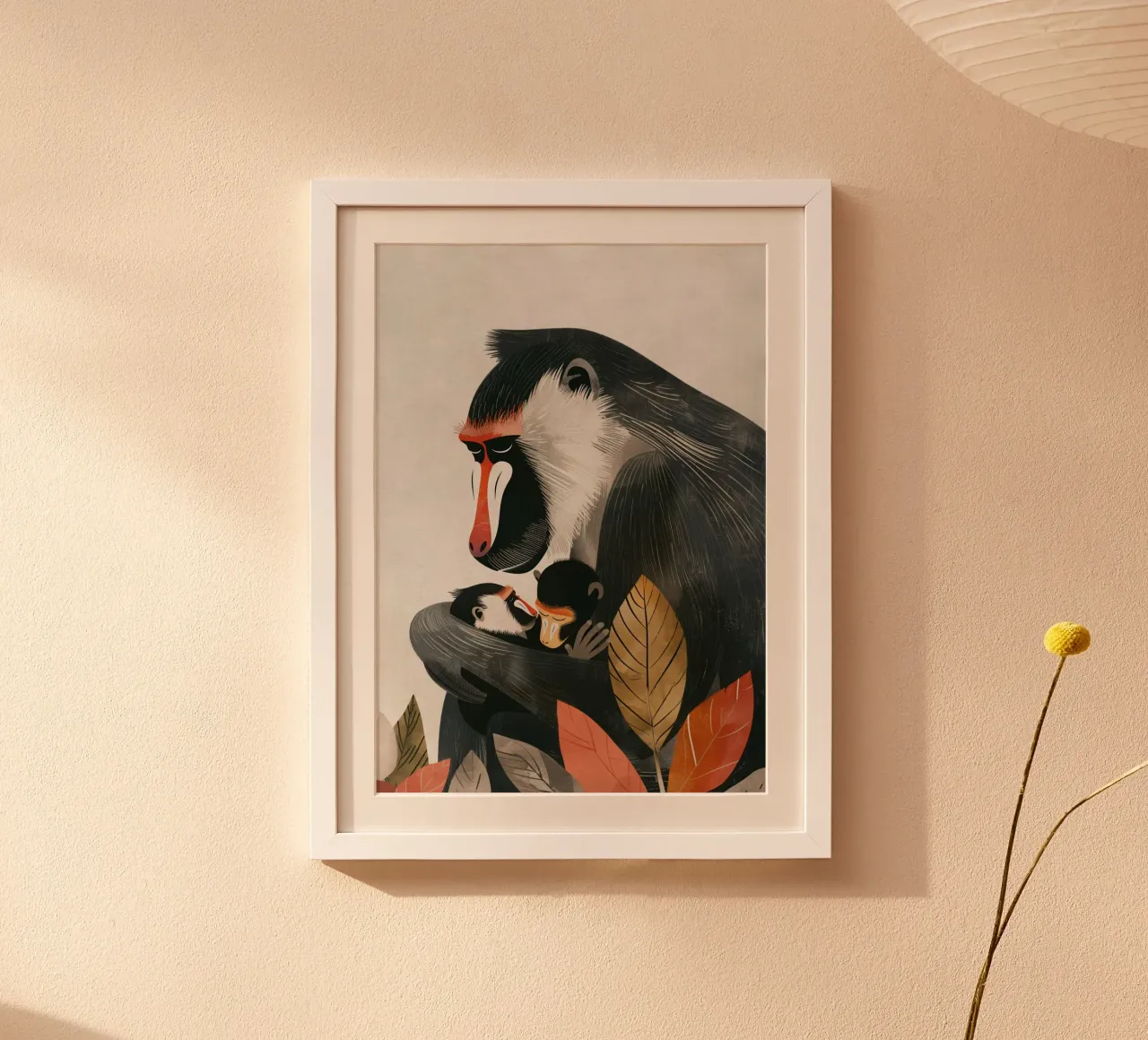Boho Nursery 20 Baboon poster da Boho Print Collection