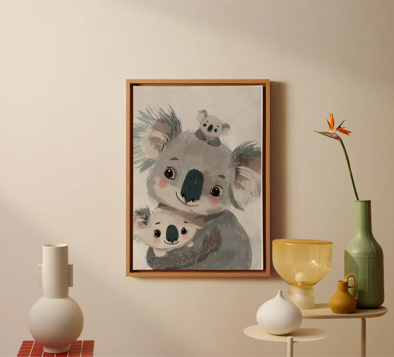 Boho Nursery 20 Koala tela con Cornice a cassetta da Boho Print Collection