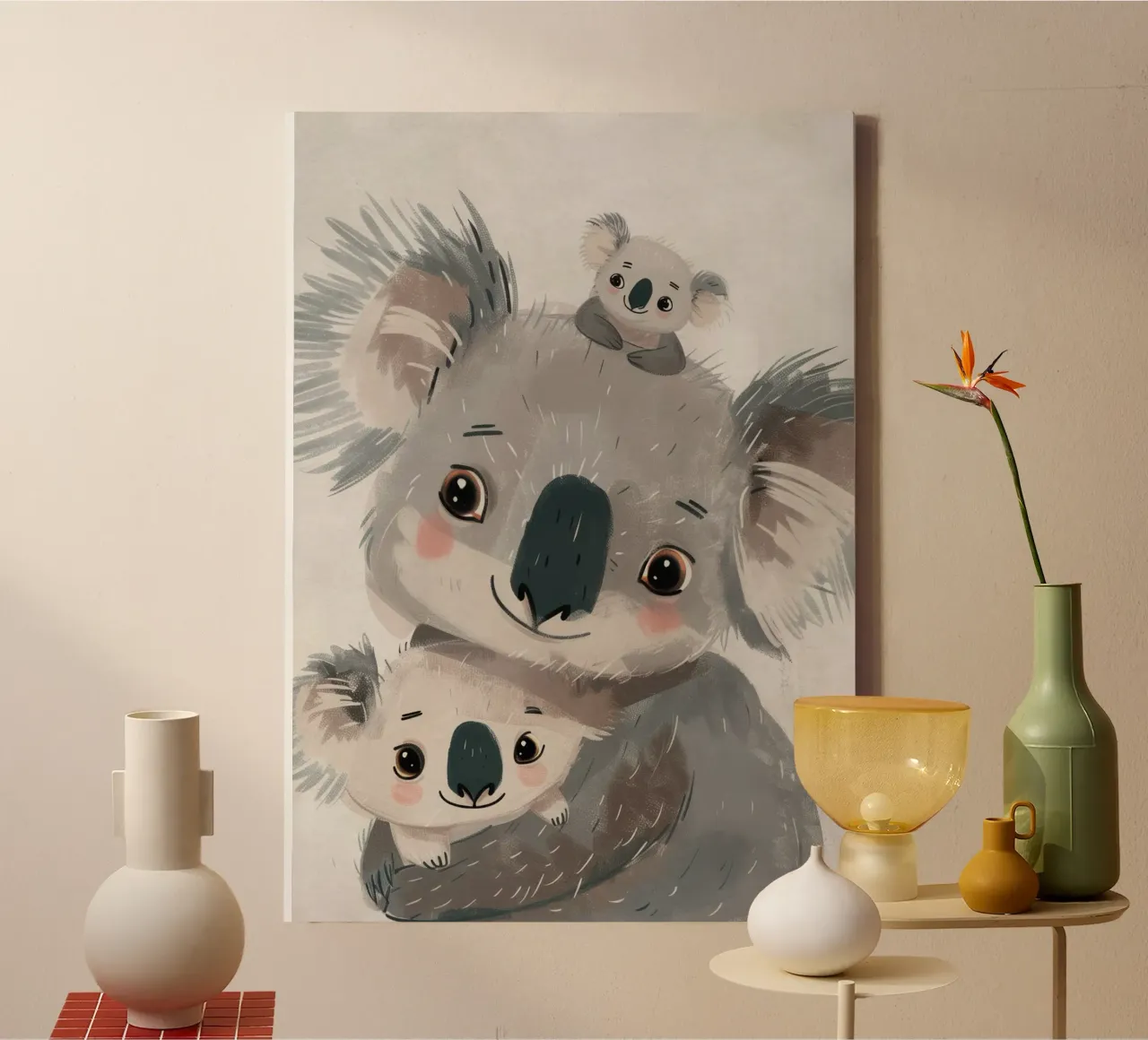 Boho Nursery 20 Koala tela con Cornice a cassetta da Boho Print Collection