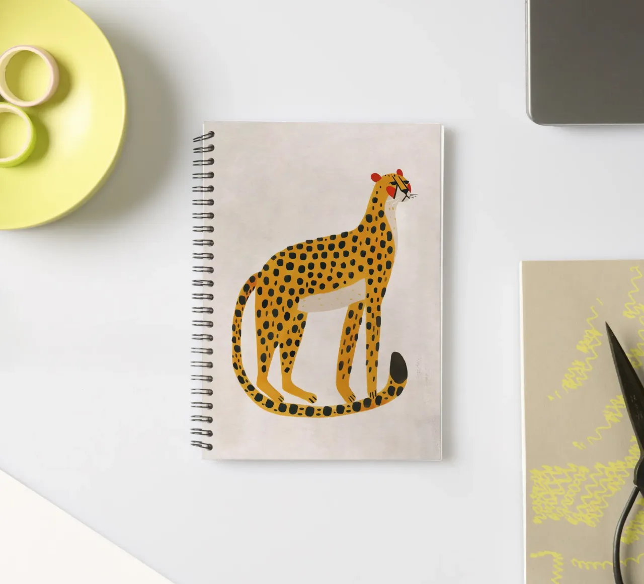 Boho Nursery 20 Leopard spiral notebook by Boho Print Collection