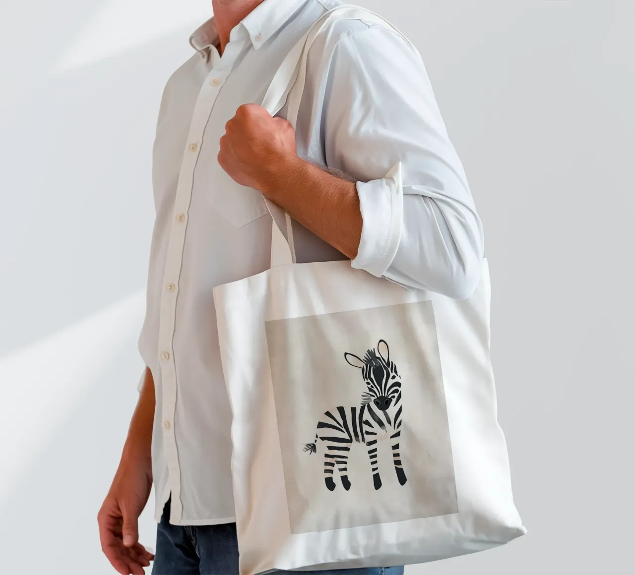 Boho Nursery 20 Zebra borsa in juta da Boho Print Collection