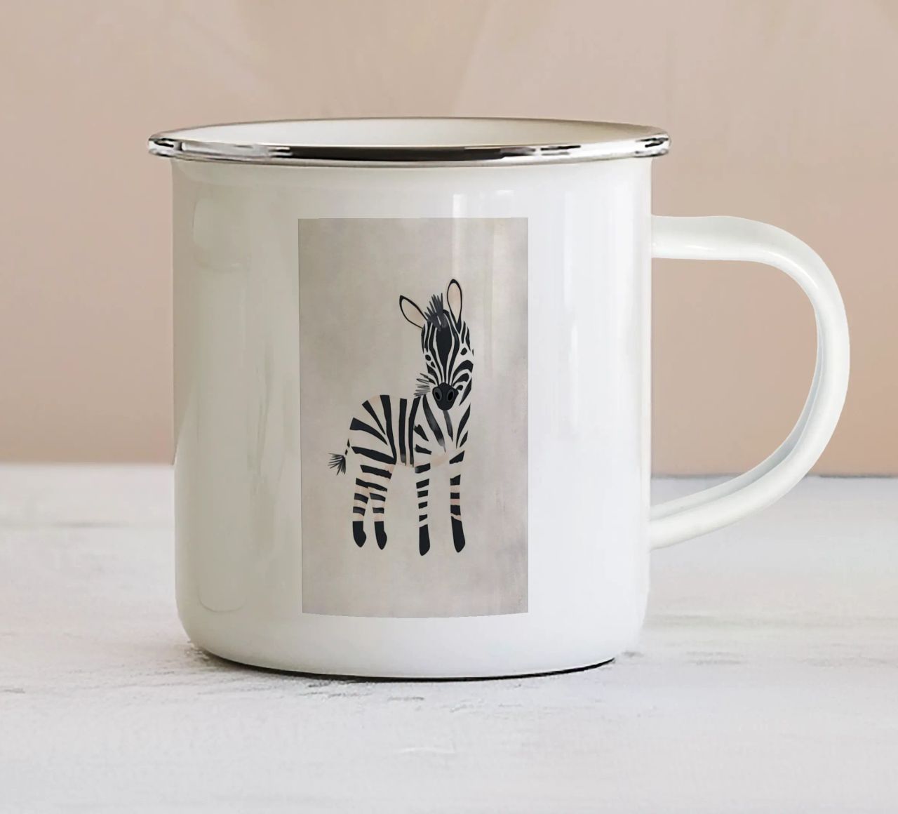 Boho Nursery 20 Zebra tazza in smalto da Boho Print Collection