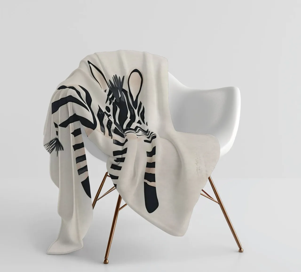 Boho Nursery 20 Zebra coperta in pile da Boho Print Collection