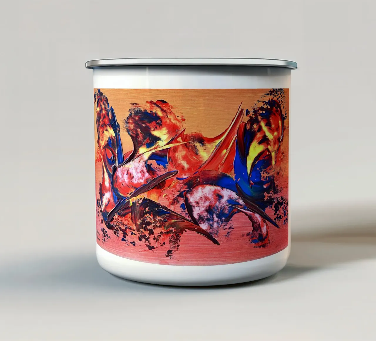 IDEAL GIFT 141 tazza in smalto da Thierry Vobmann Abstract painting