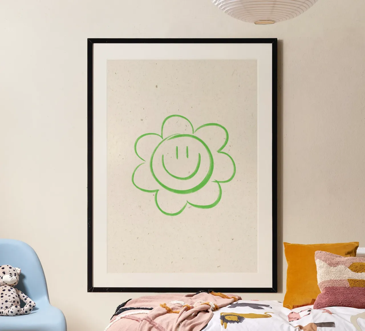 Smile Flower poster con telaio in plastica da KRUTH DESIGN