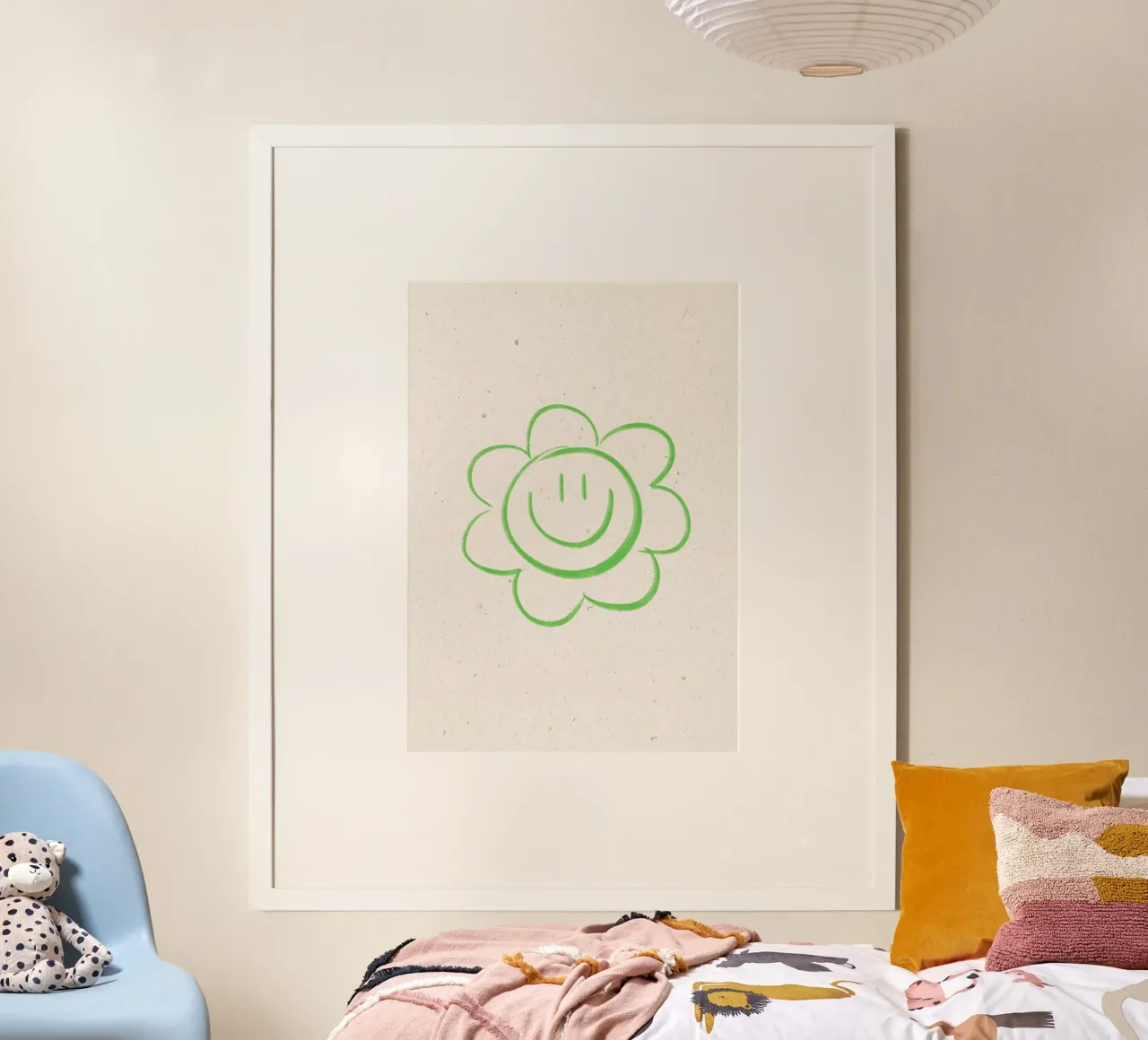 Smile Flower poster con telaio in plastica da KRUTH DESIGN