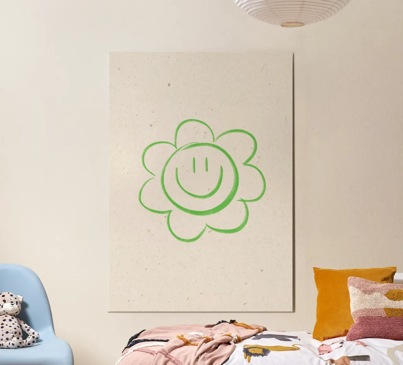 Smile Flower poster con telaio in plastica da KRUTH DESIGN