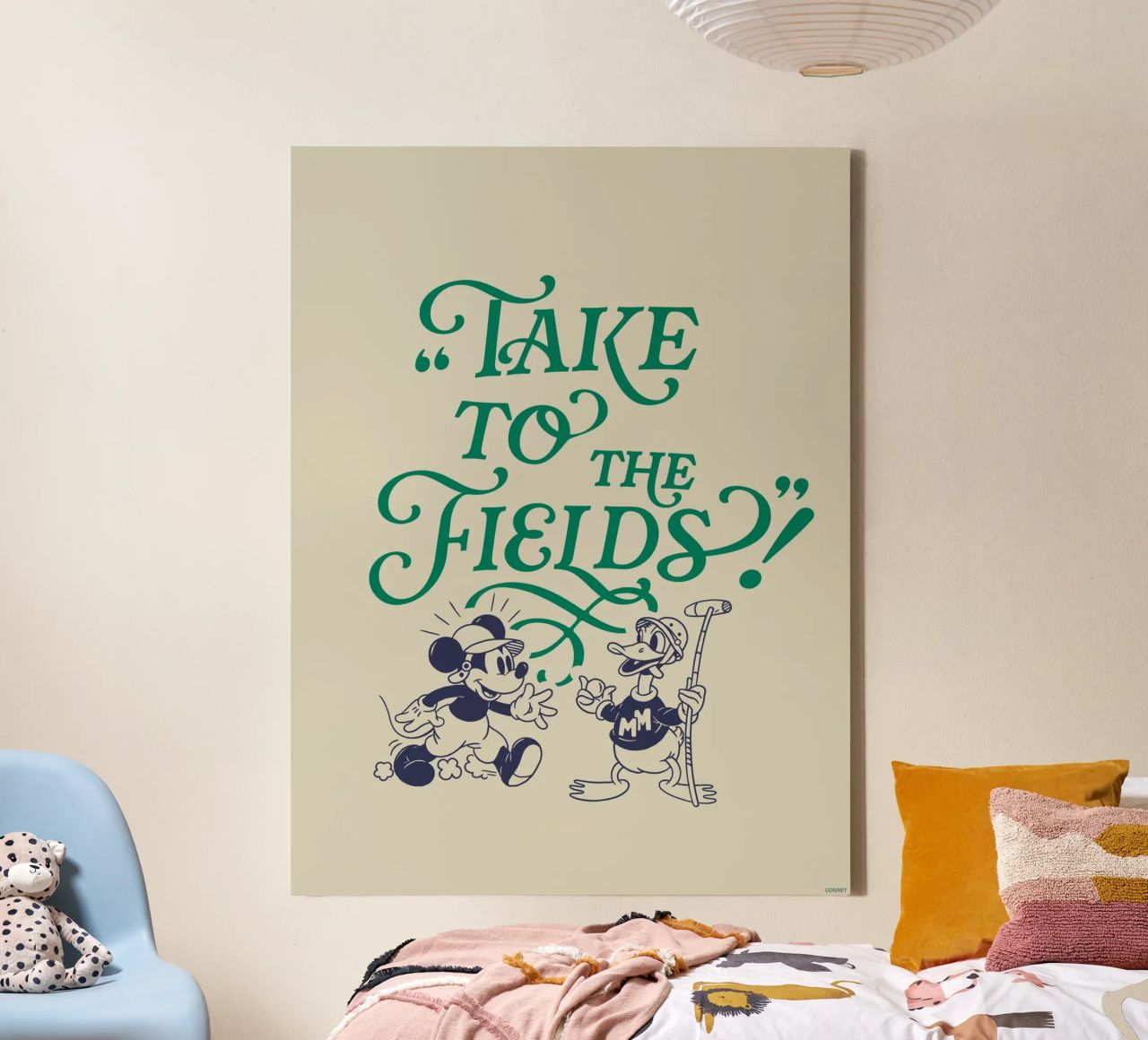 Mickey & Friends - Take to the fields canvas van Mickey Mouse