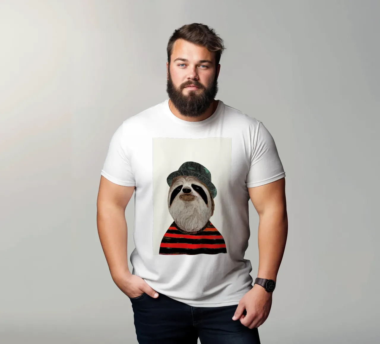 Funky Sloth t-shirt van Animal Crew