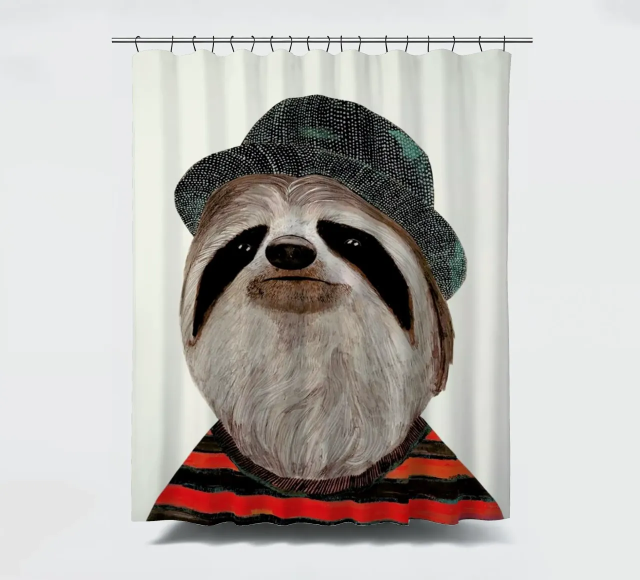 Funky Sloth shower curtain by Animal Crew
