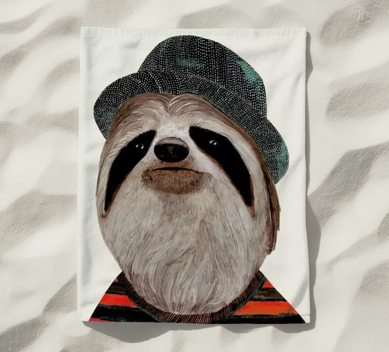 Funky Sloth beach towel by Animal Crew