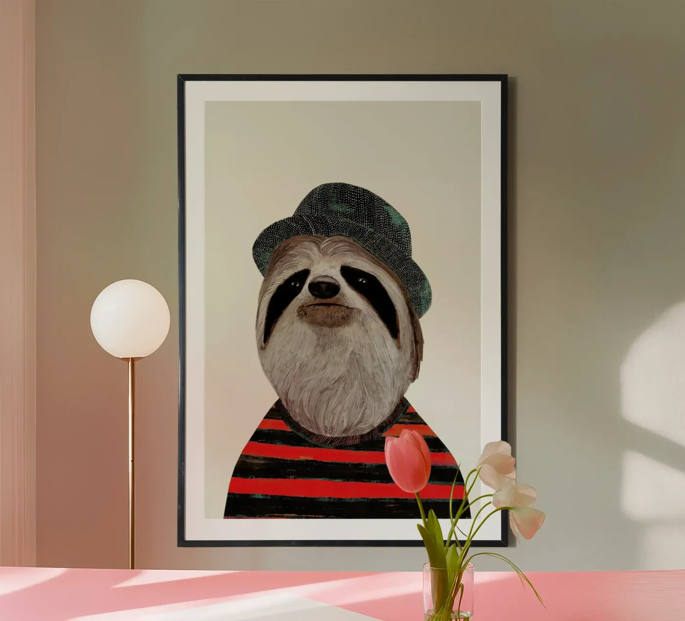 Funky Sloth poster van Animal Crew