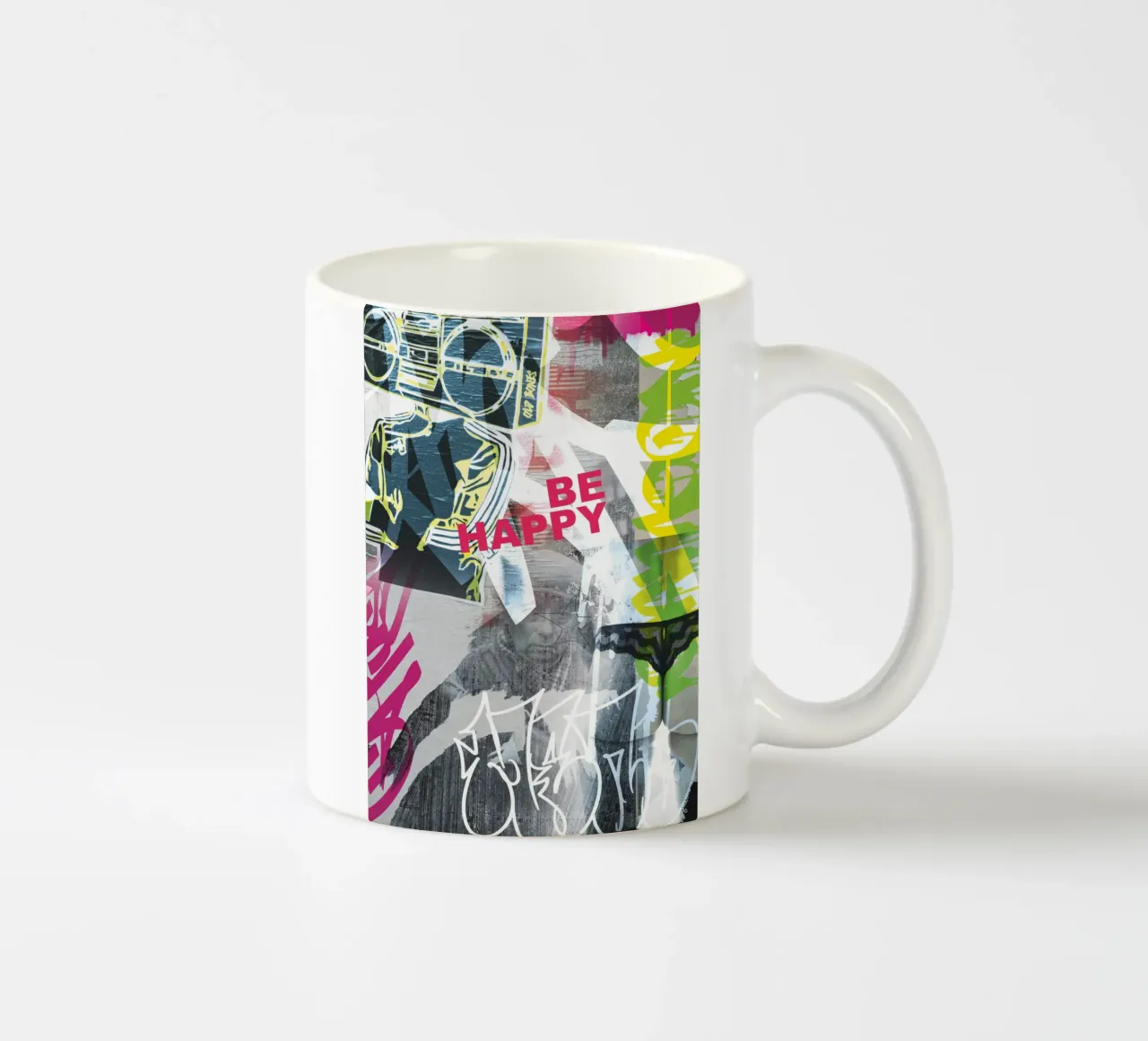 Be Happy tazza in ceramica da Flo Klein