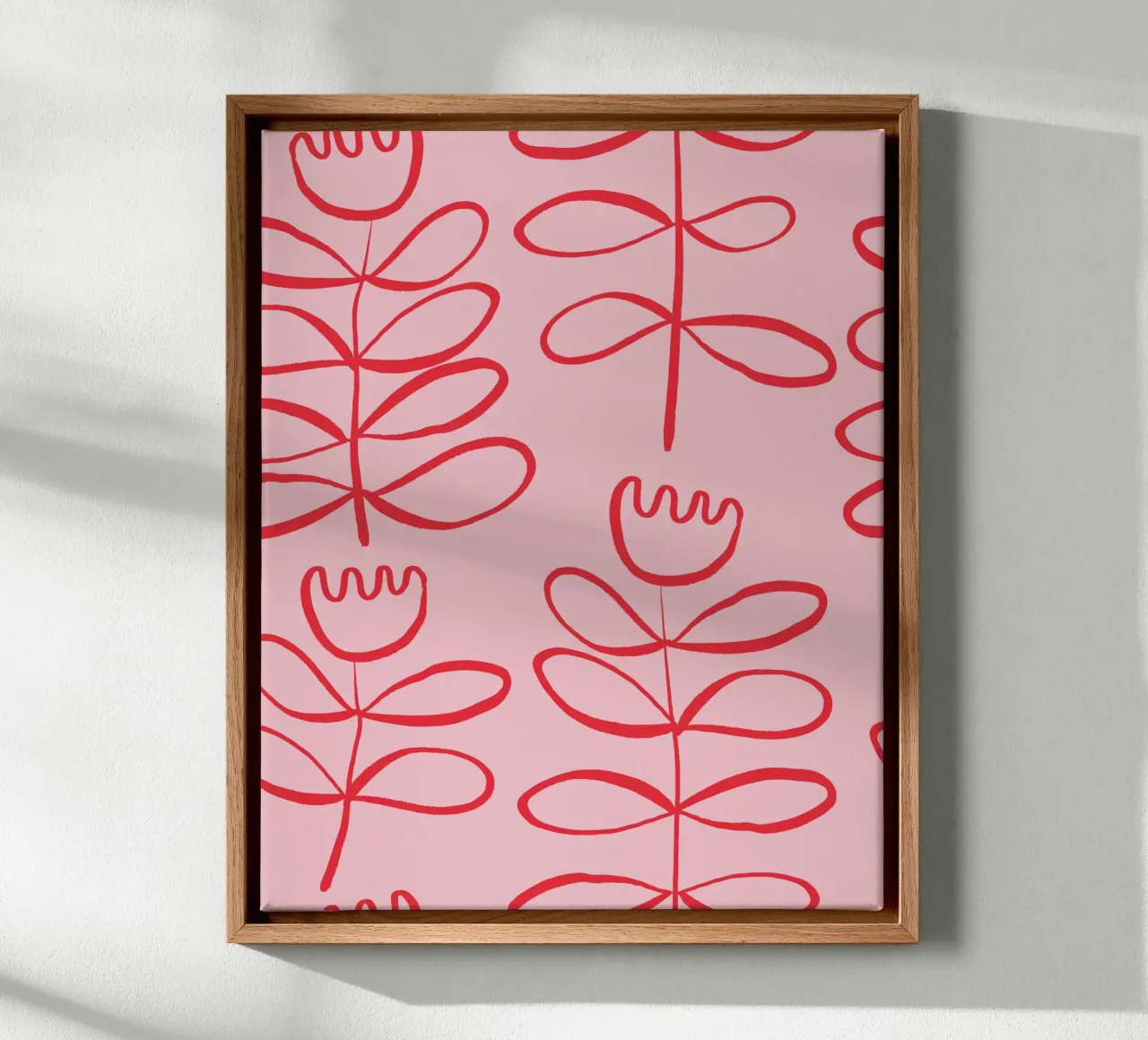 Pink Tulip tela con Cornice a cassetta da KRUTH DESIGN
