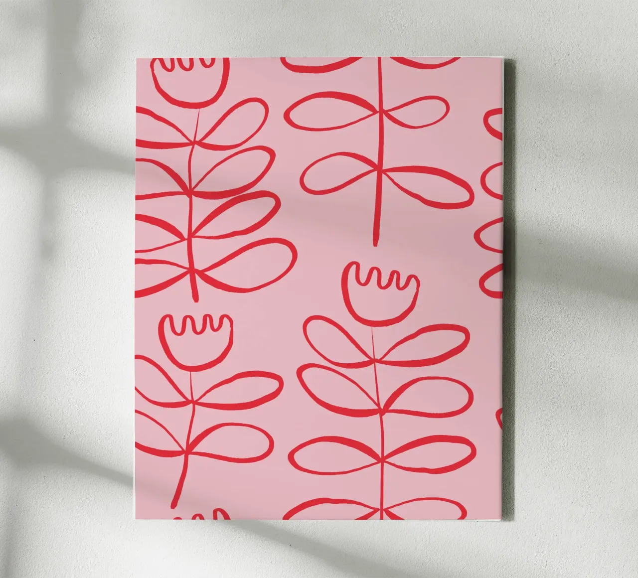 Pink Tulip tela con Cornice a cassetta da KRUTH DESIGN