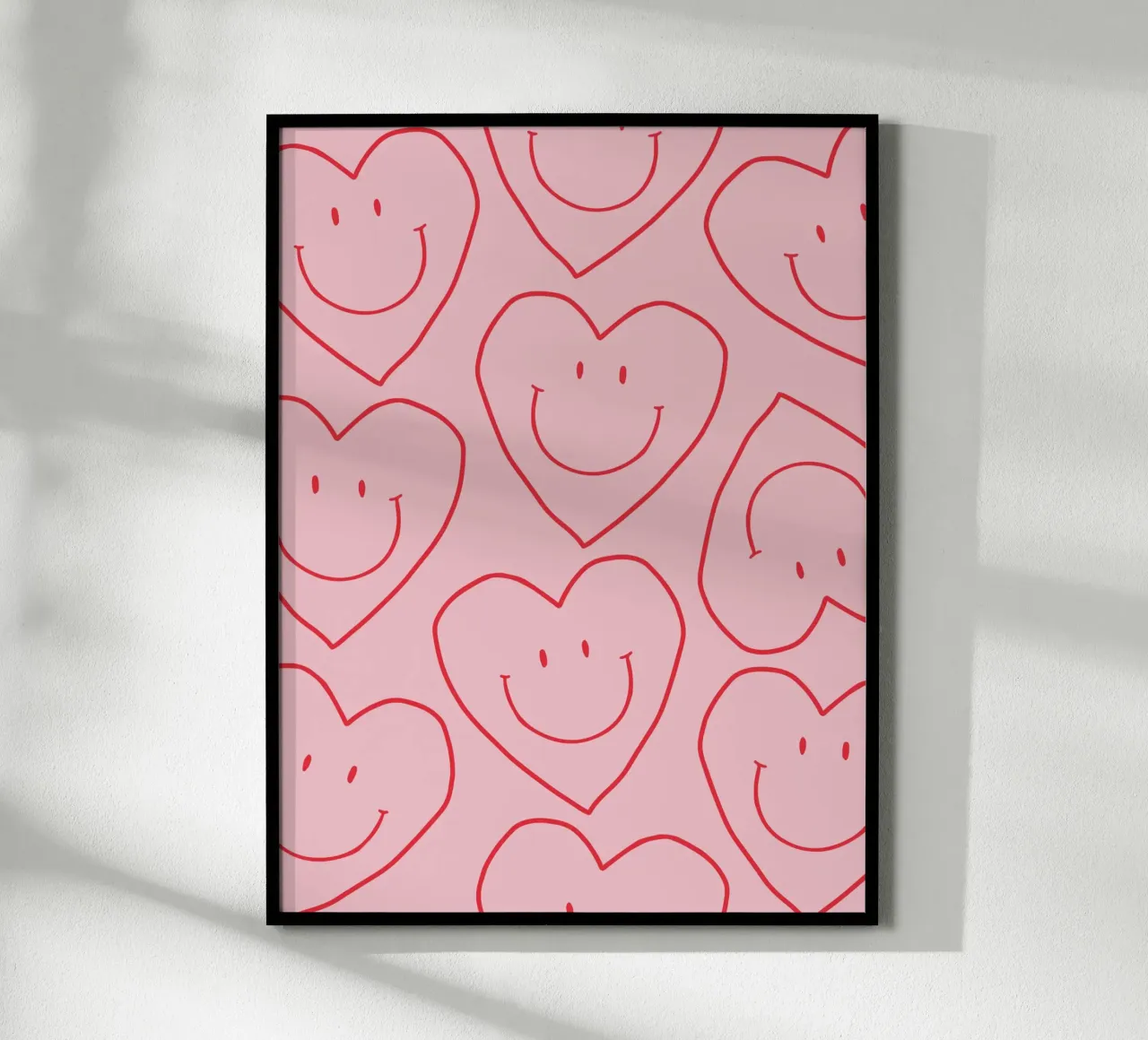 Smile Heart poster met aluminium frame van KRUTH DESIGN