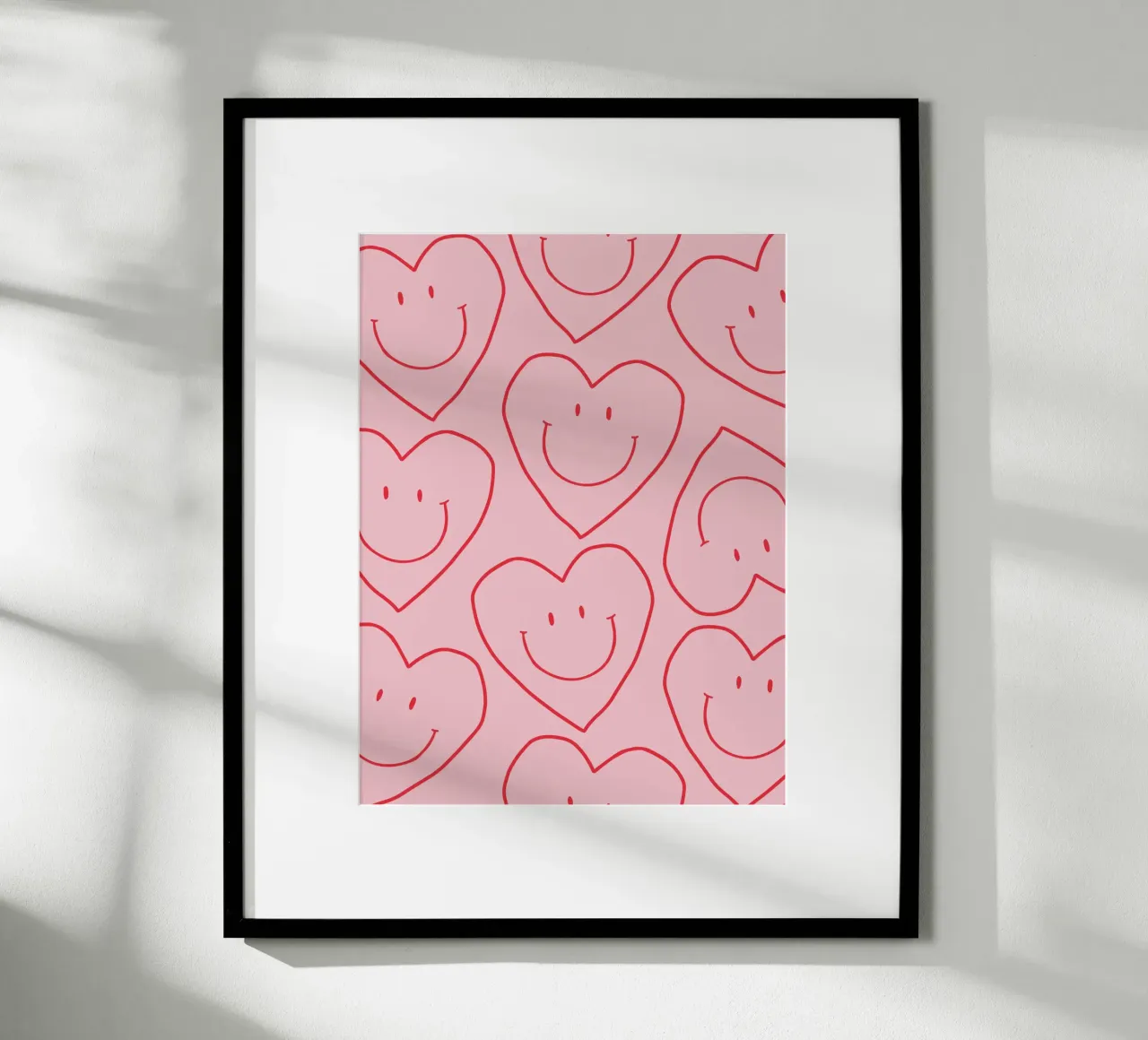 Smile Heart poster met aluminium frame van KRUTH DESIGN