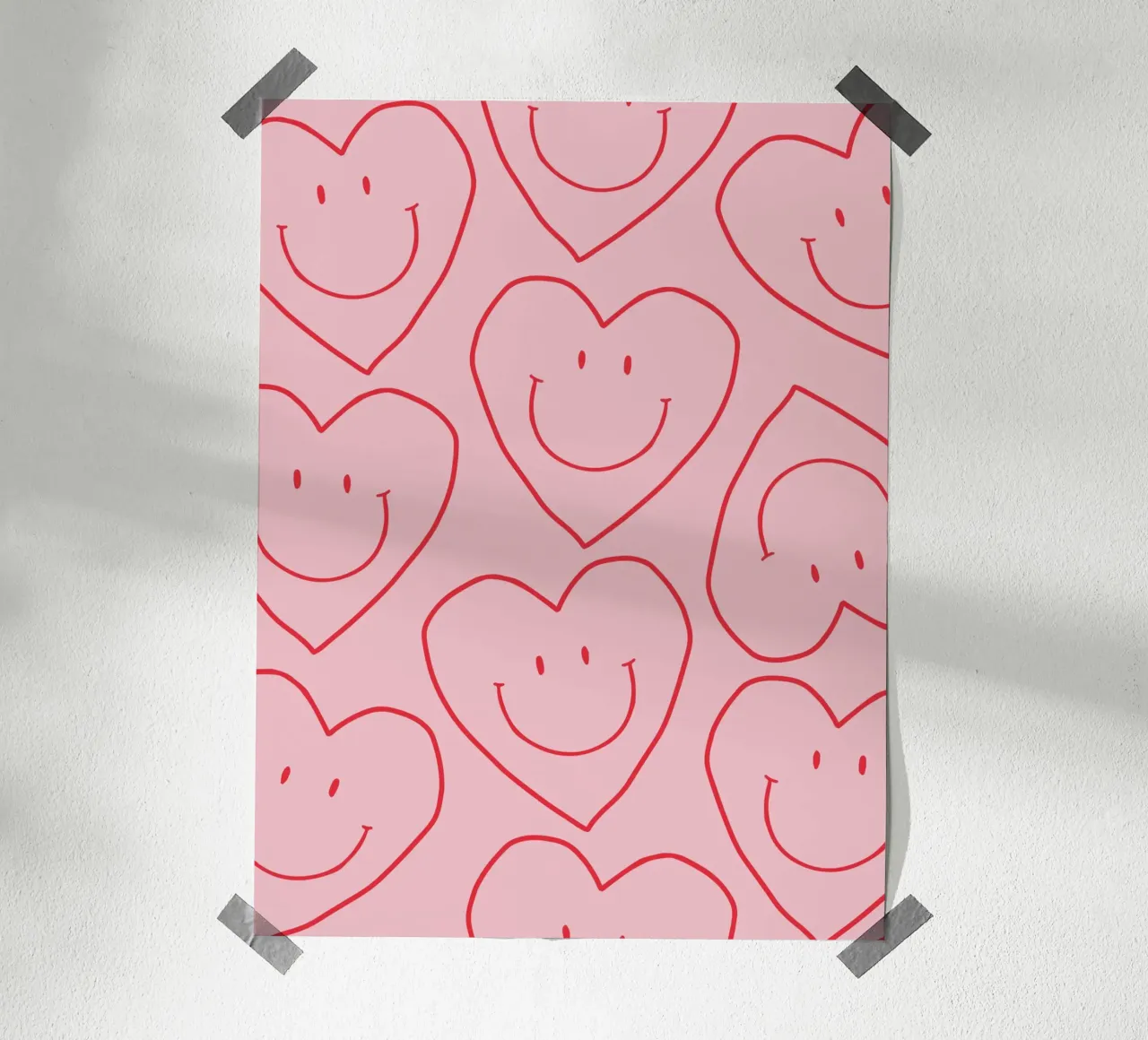 Smile Heart poster met aluminium frame van KRUTH DESIGN