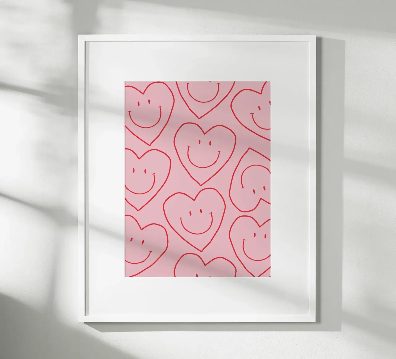 Smile Heart poster met aluminium frame van KRUTH DESIGN