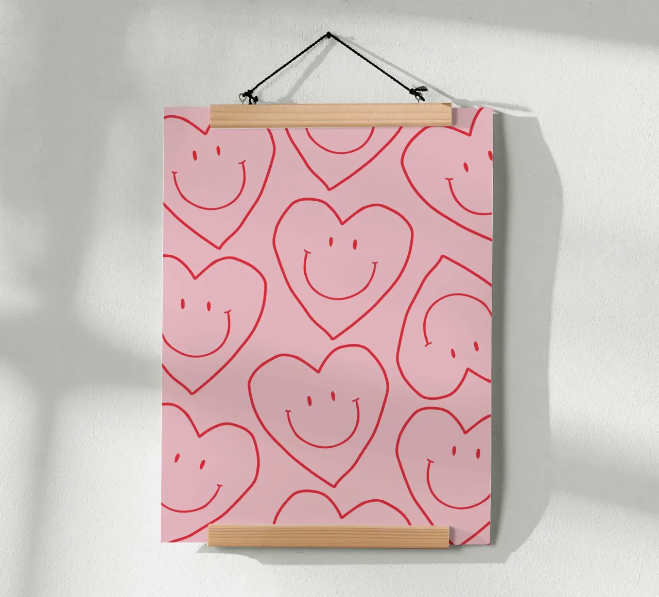 Smile Heart poster met aluminium frame van KRUTH DESIGN