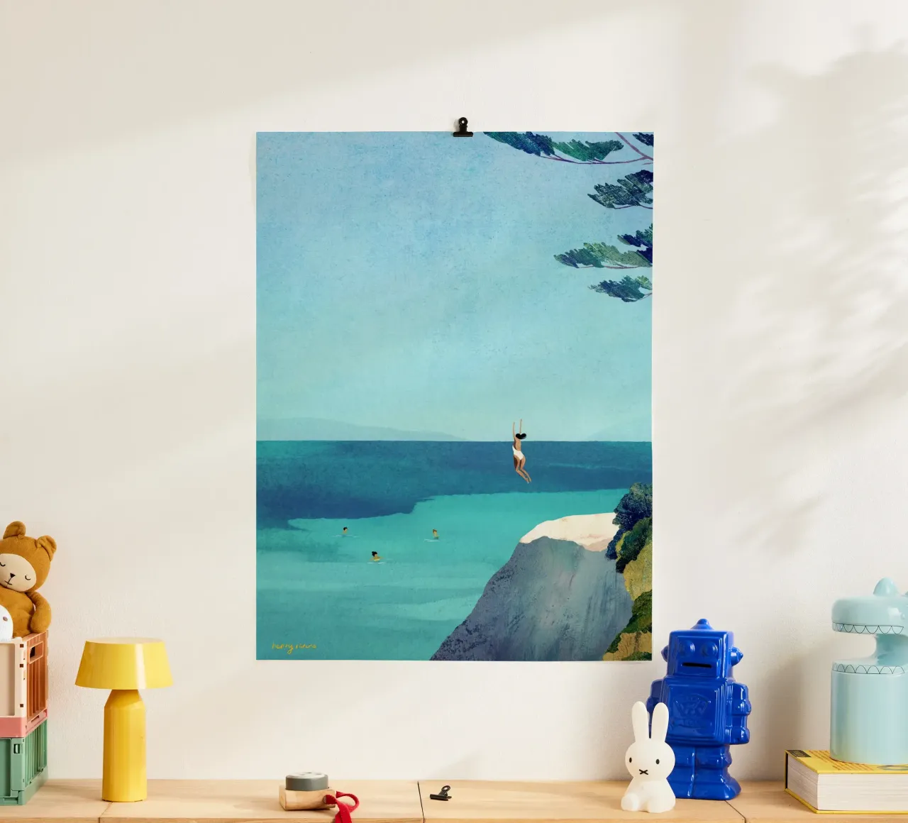 Leap poster con telaio in alluminio da Henry Rivers