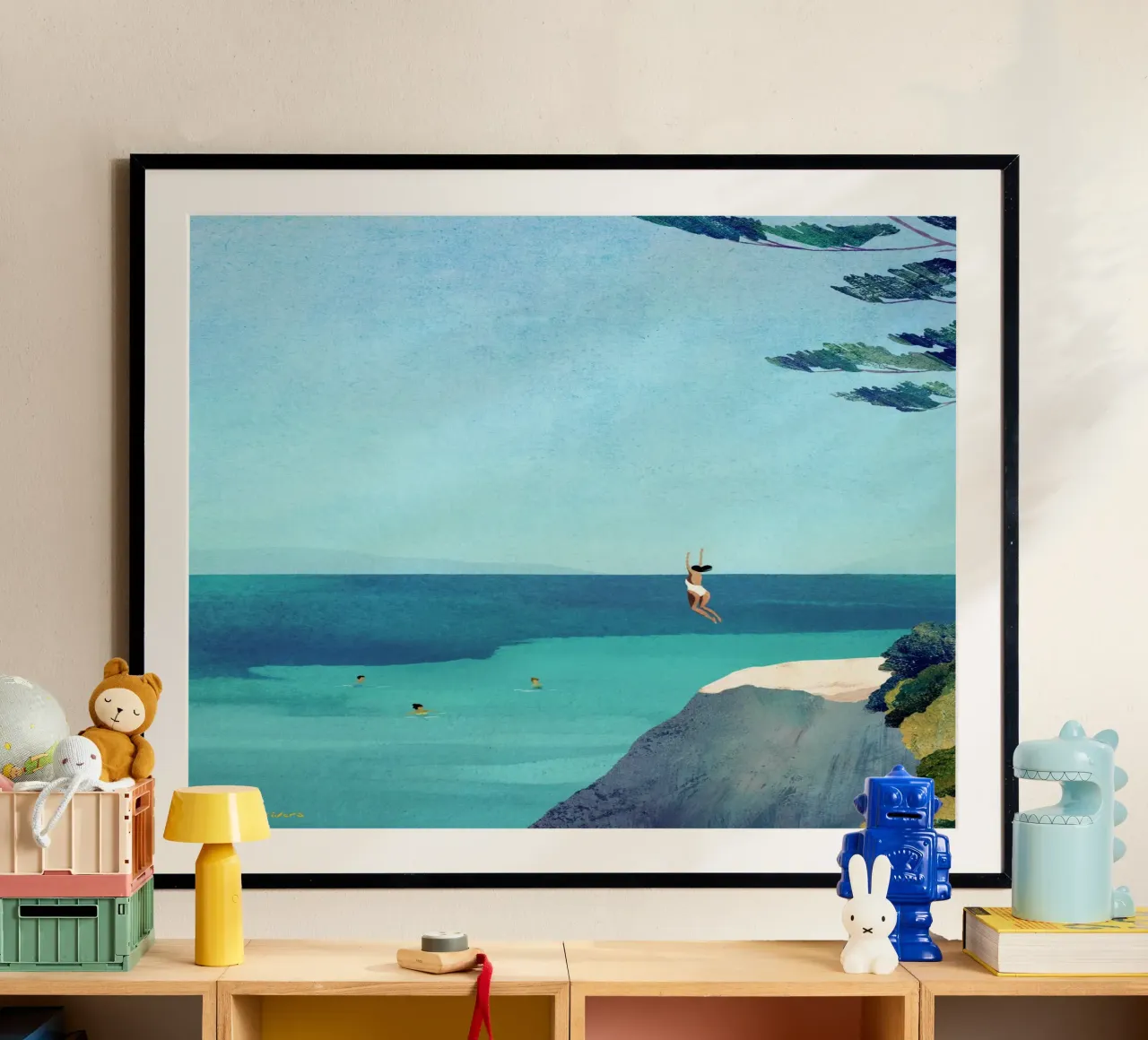 Leap poster con telaio in alluminio da Henry Rivers