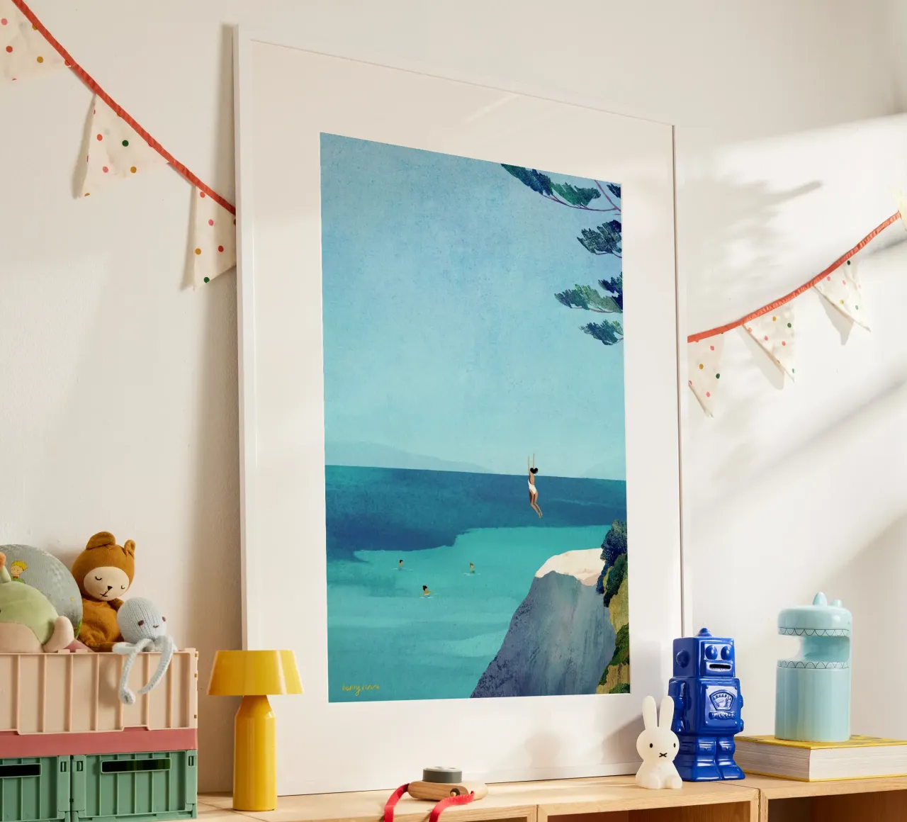 Leap poster con telaio in alluminio da Henry Rivers