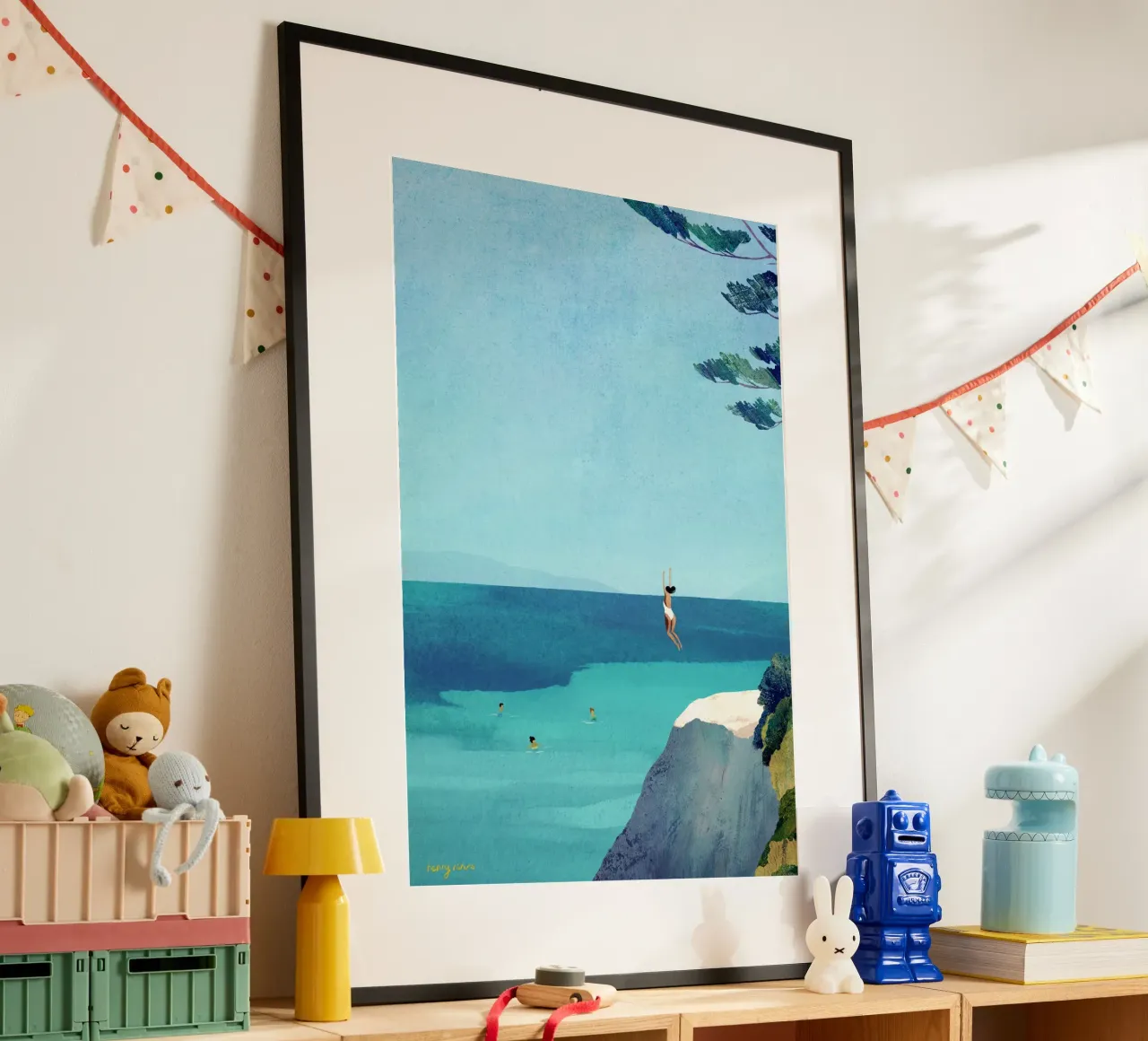 Leap poster con telaio in alluminio da Henry Rivers