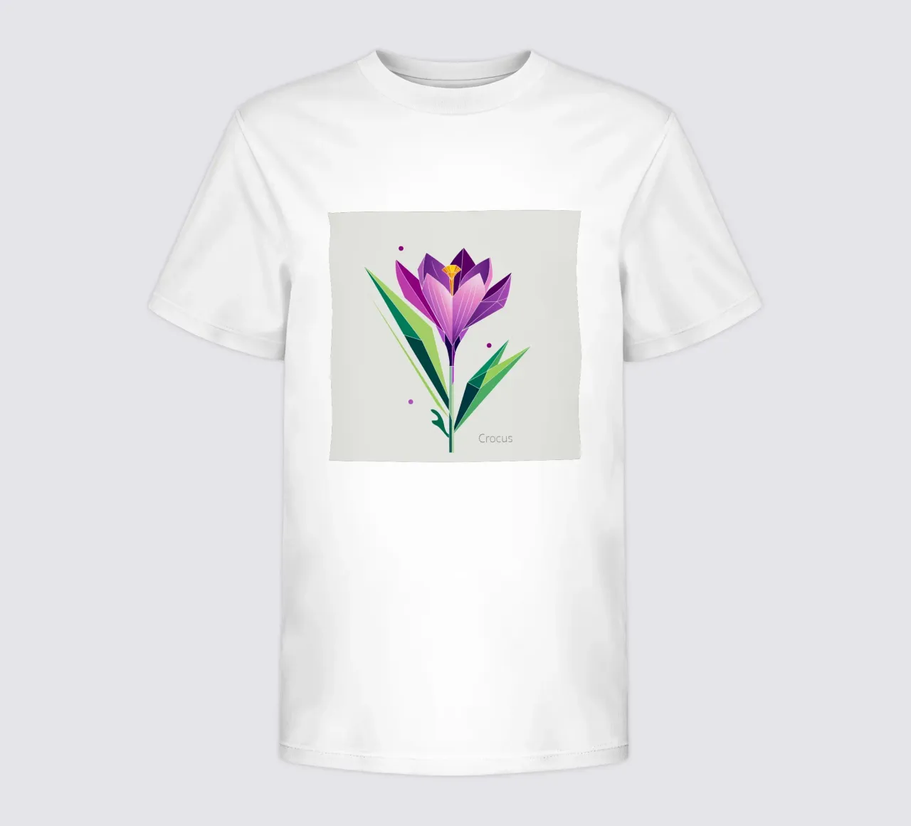 Geometric crocus - Spring in polygons kids t-shirt by namosh