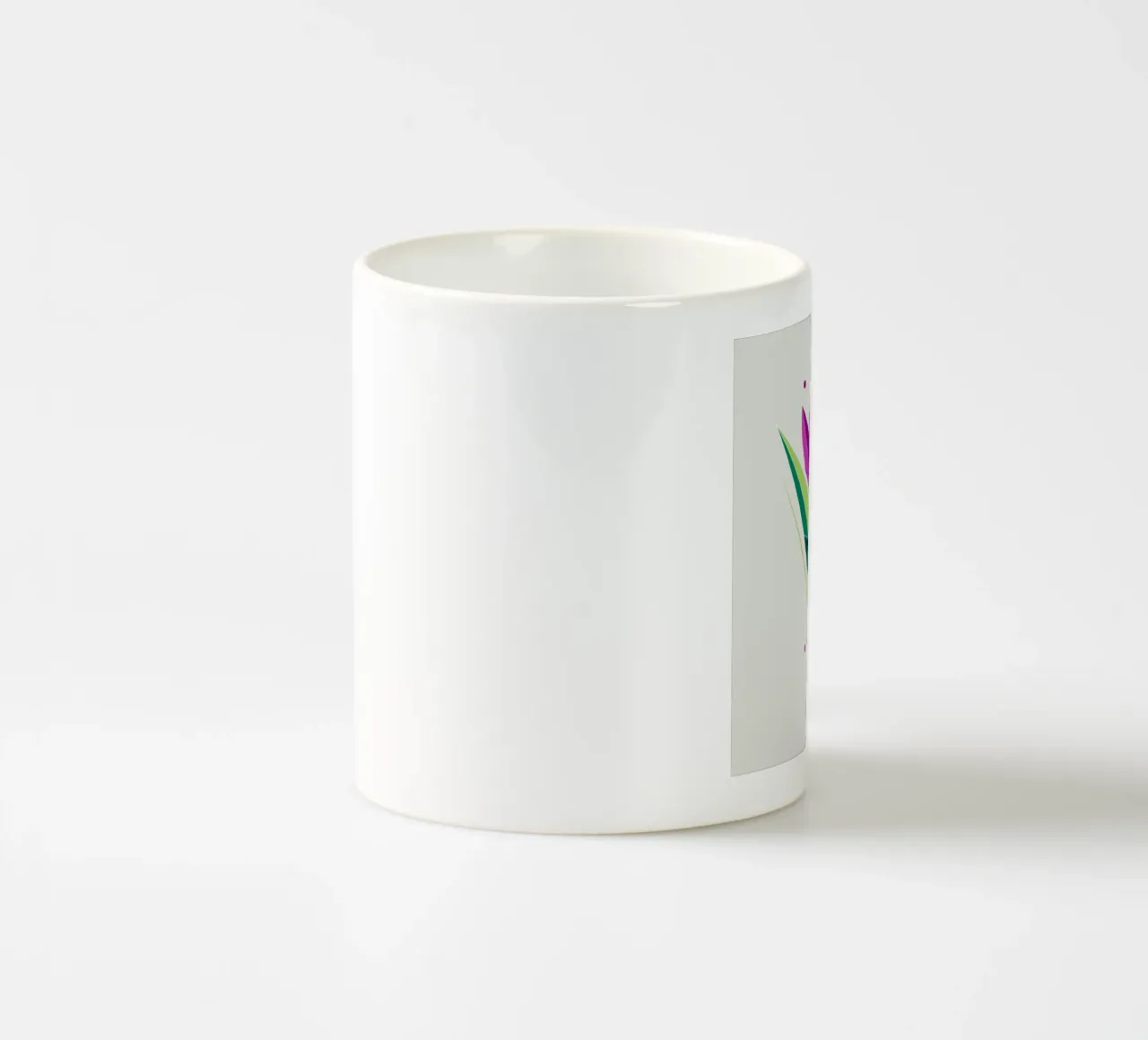 Geometric crocus - Spring in polygons ceramic mug by namosh