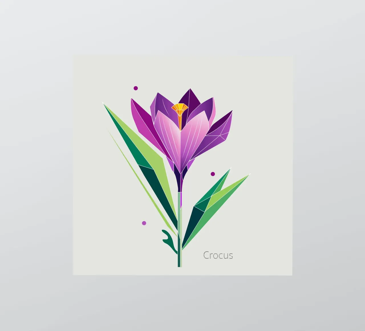 Geometric crocus - Spring in polygons sticker by namosh