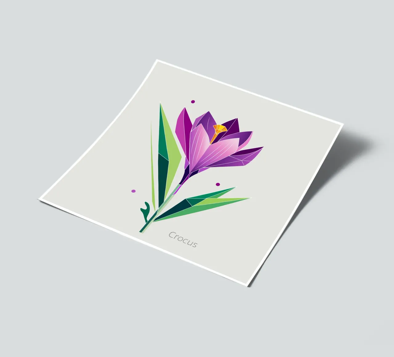 Geometric crocus - Spring in polygons sticker sheet by namosh