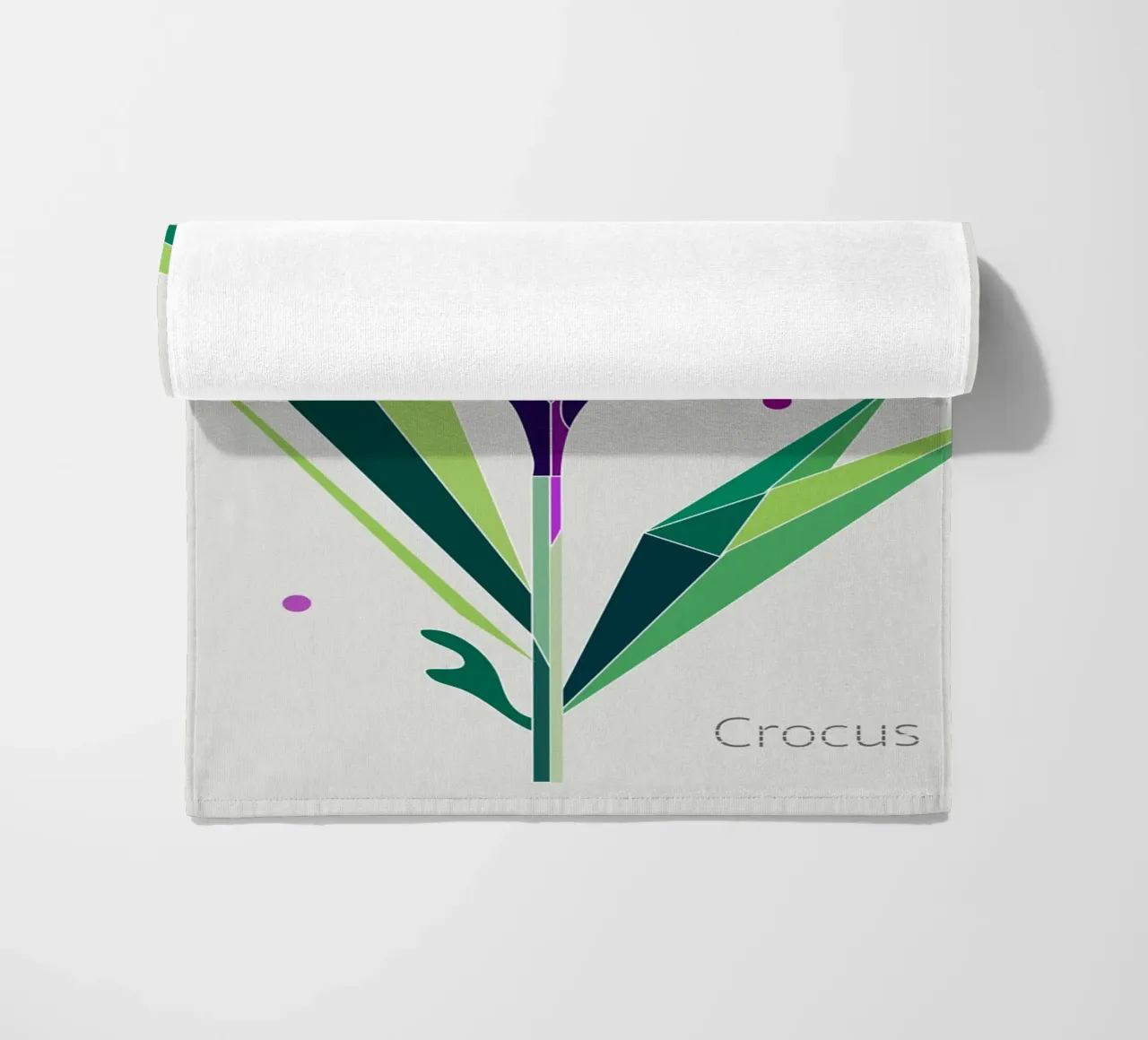 Geometric crocus - Spring in polygons beach towel by namosh
