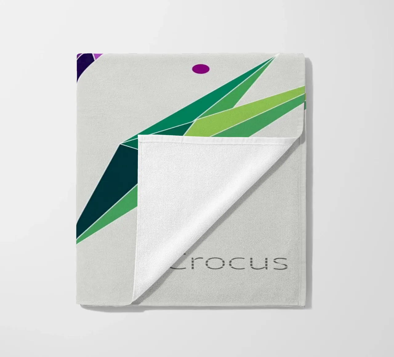 Geometric crocus - Spring in polygons beach towel by namosh